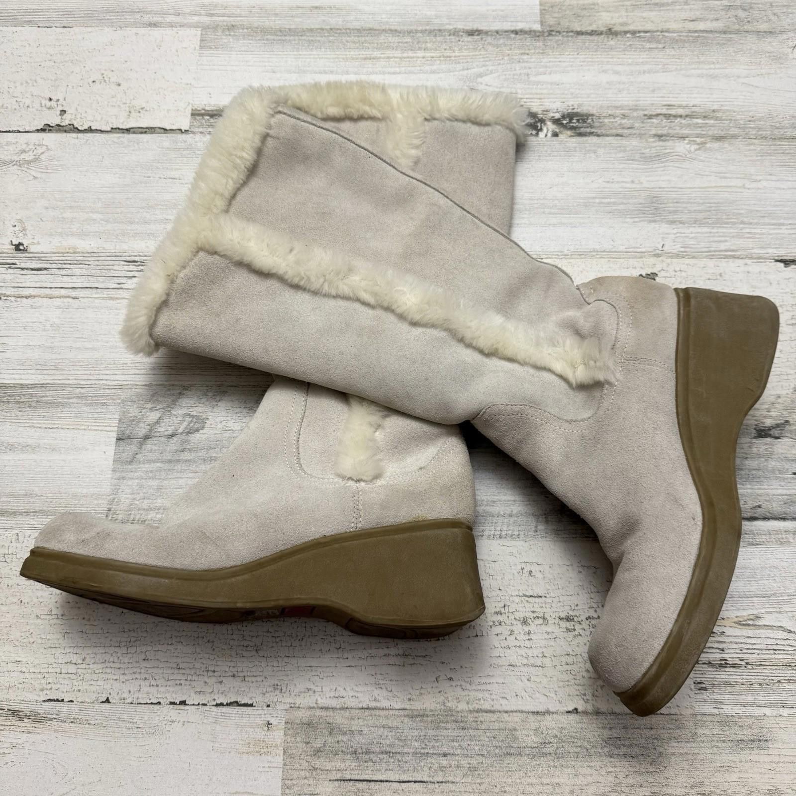 Bonobos Y2k bongo leather suede faux fur calf platform boots sz 9 Size US 9 / IT 39 - 3 Thumbnail