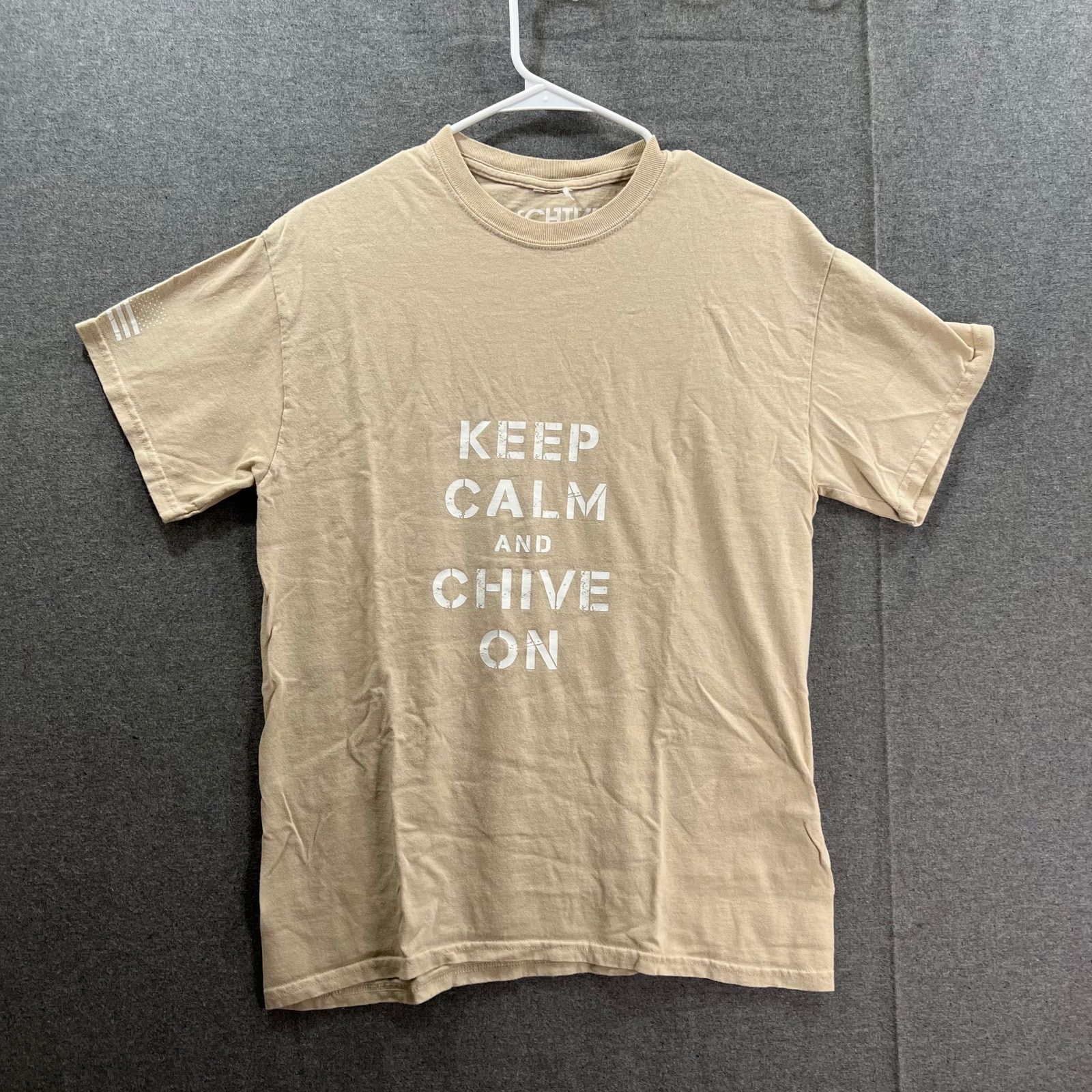 Other Chive Tees Shirt Adult Medium Cream Casual T Shirt Mens Size US M / EU 48-50 / 2 - 1 Thumbnail