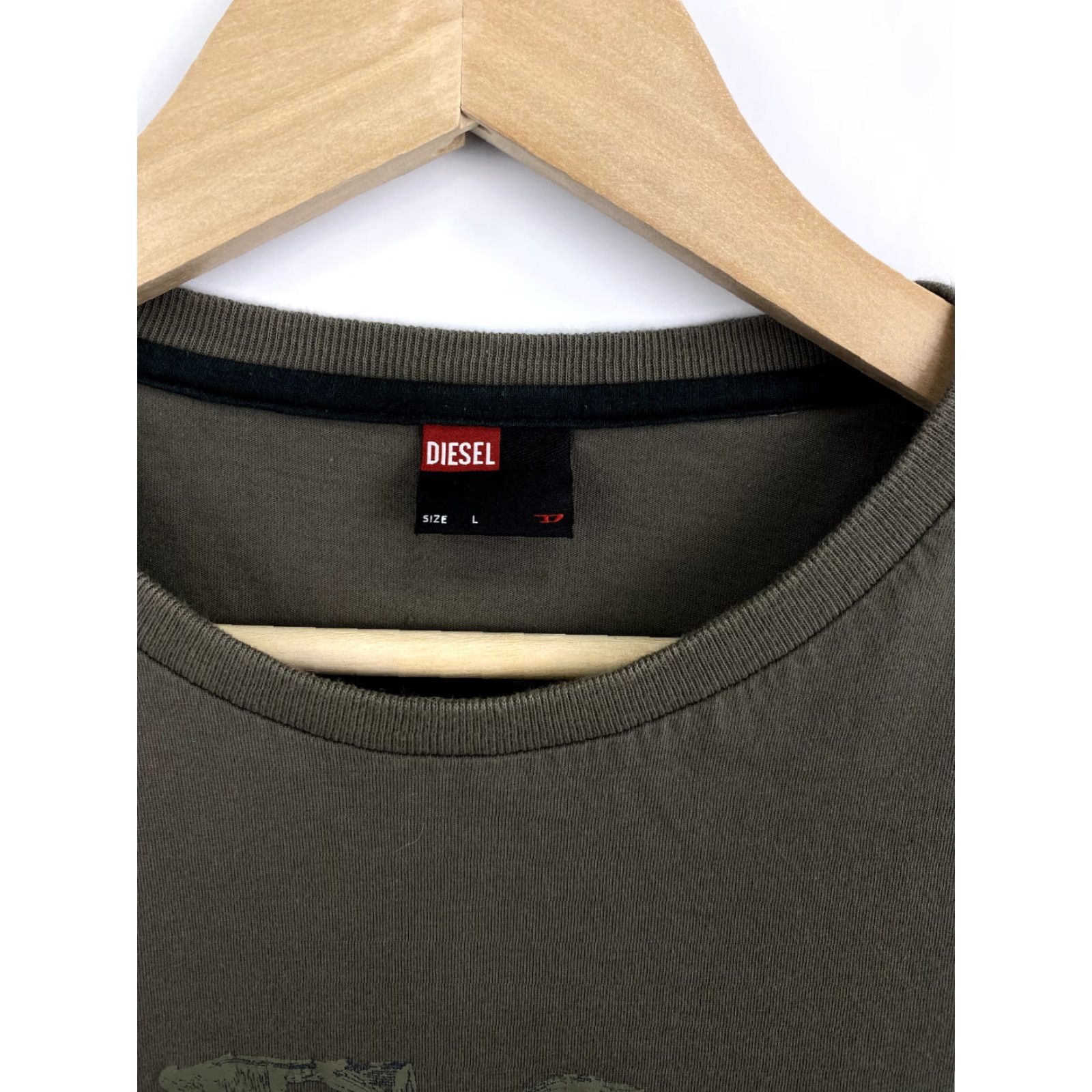 Diesel Vintage Diesel Japan Style Rare Retro Long Sleeve Hype Khaki M T-Shirt Mens 90s Diesel Long Sleeve Khaki Vintage 90s Mens Diesel Shirt Size US M / EU 48-50 / 2 - 4 Thumbnail