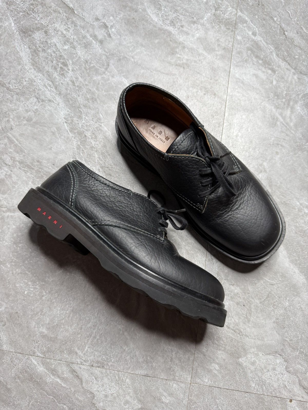 Marni Marni Logo Derby Shoes Size US 5 / EU 37 - 2 Thumbnail