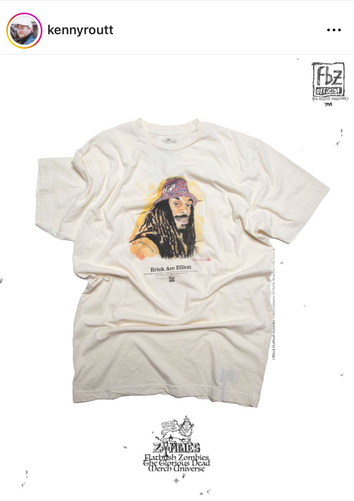 image of Flatbush Zombies 2019 Fbz Artist Series Kenny Routt Erick Arc Elliott Tee in Cream, Men's (Size XL)