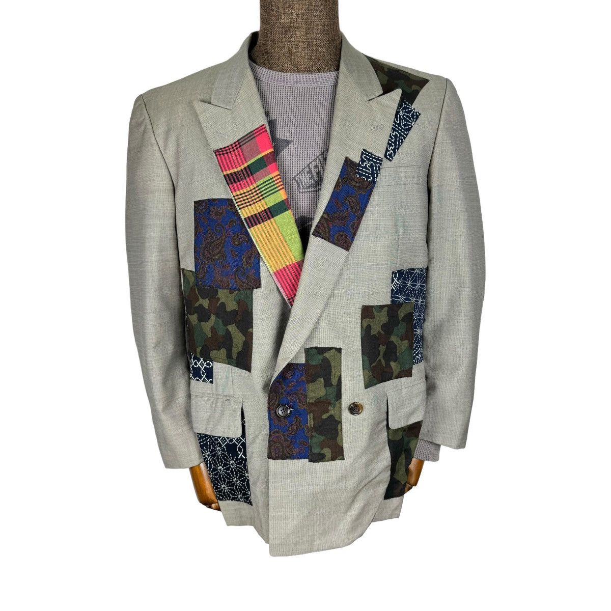 Comme des Garcons ☀️CDG HOMME DEUX FW1992 PATCHWORK BLAZER LIKE JUNYA WATANABE Size US S / EU 44-46 / 1 - 1 Thumbnail
