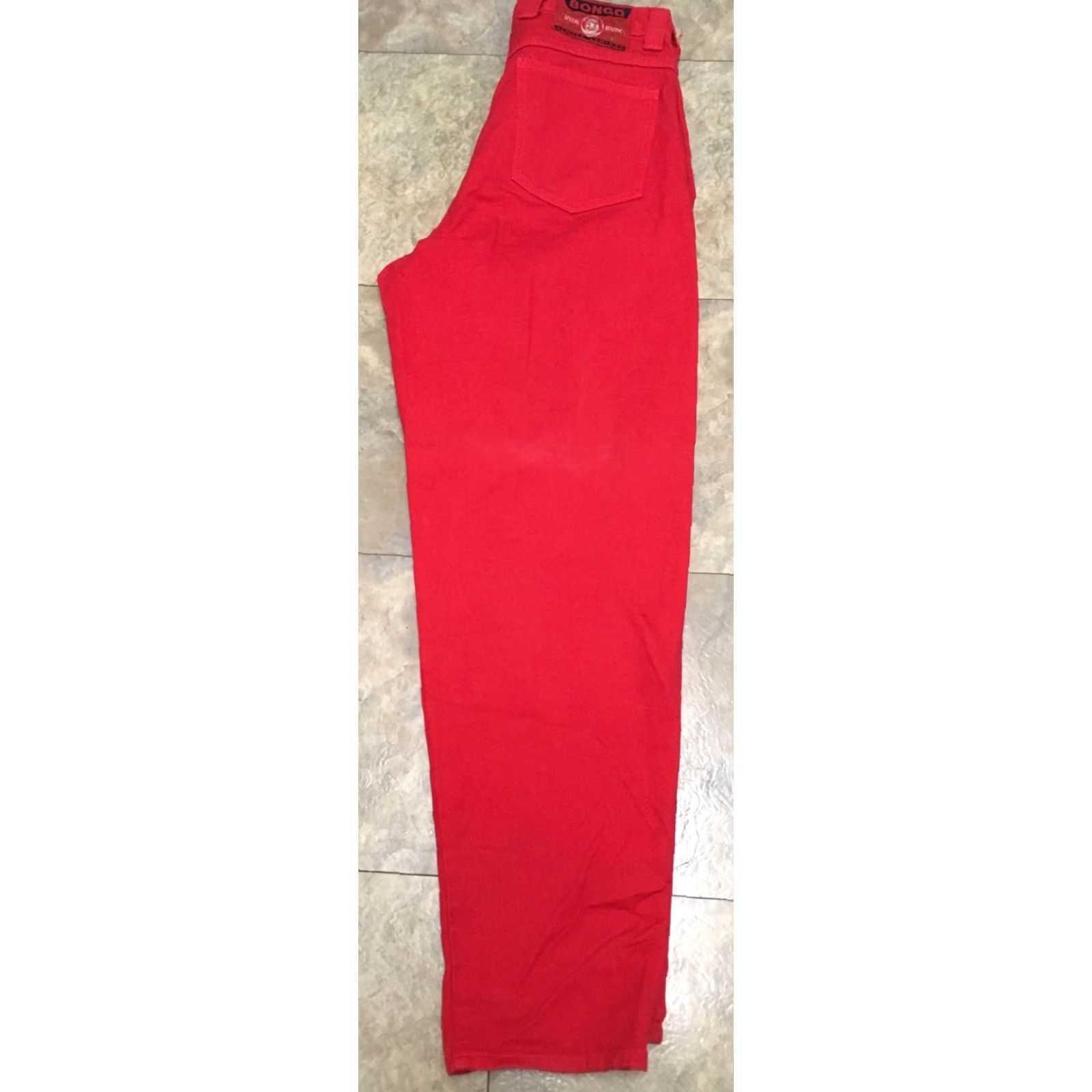 Vintage VINTAGE Bongo Jeans Special Reserve High Waist Tapered Leg 11 30" Waist Red Boys? Wait Size 32" / US 10 / IT 46 - 4 Thumbnail