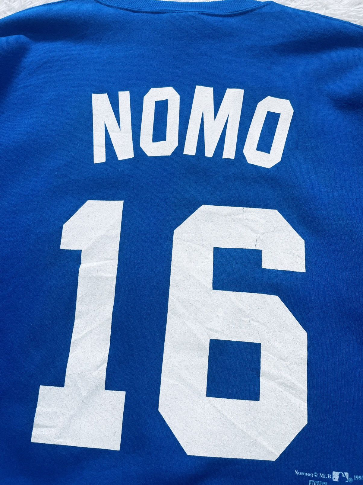 Nutmeg Vintage Nutmeg MLB 1995 Dodgers Hideo Nomo 16 Sweatshirt Size US L / EU 52-54 / 3 - 14 Thumbnail