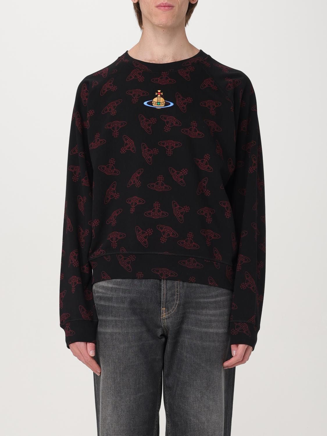 o1srvl11e0326 Orb-Print Sweatshirt in Black/Red