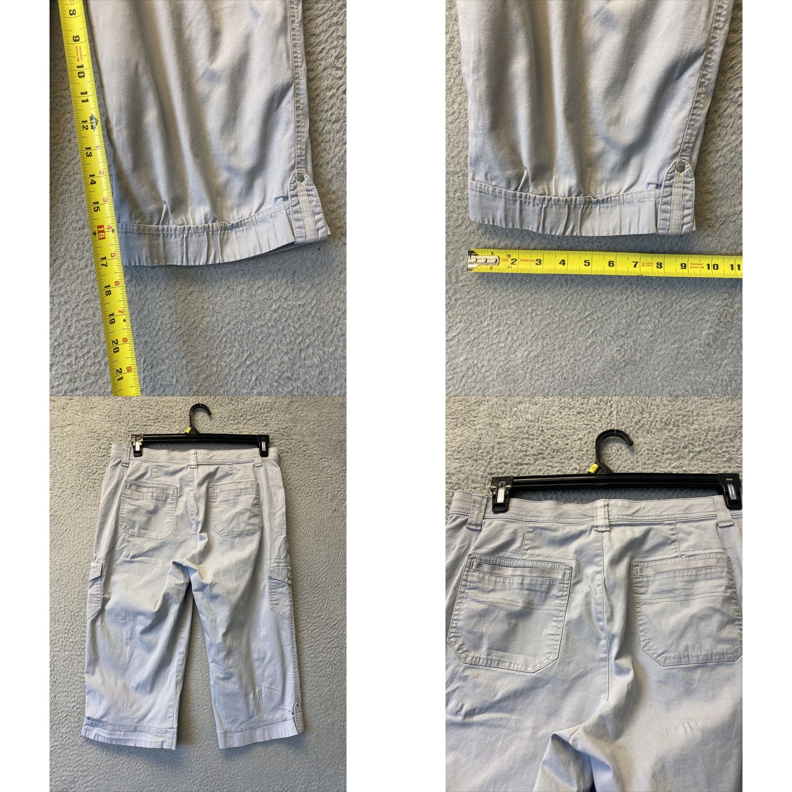 Gloria Vanderbilt Gloria Vanderbilt Cropped Cargo Pants Women’s Size 12 Gray Casual Classic Size 34" / US 12 / IT 48 - 8 Thumbnail