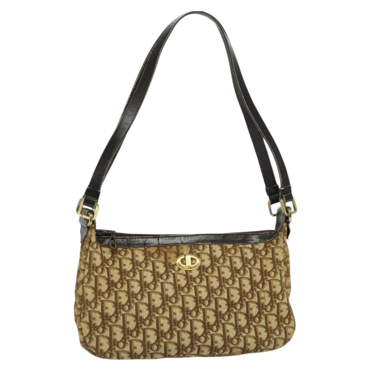 Dior DIOR Trotter Canvas Shoulder Bag Brown Gold Size ONE SIZE - 2 Thumbnail