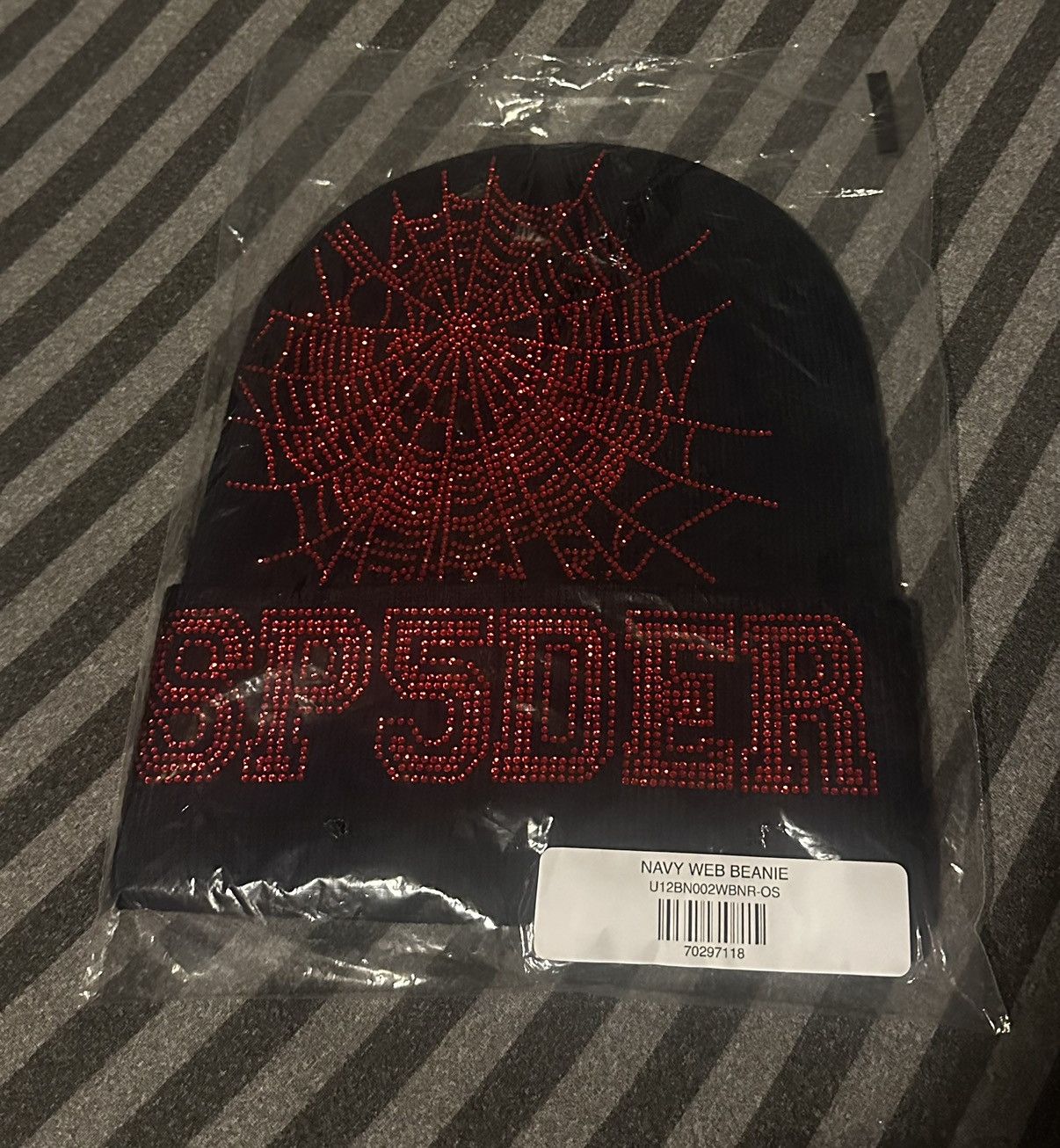 image of Spider Worldwide Sp5Der Worldwide Web Beanie in Black, Men's