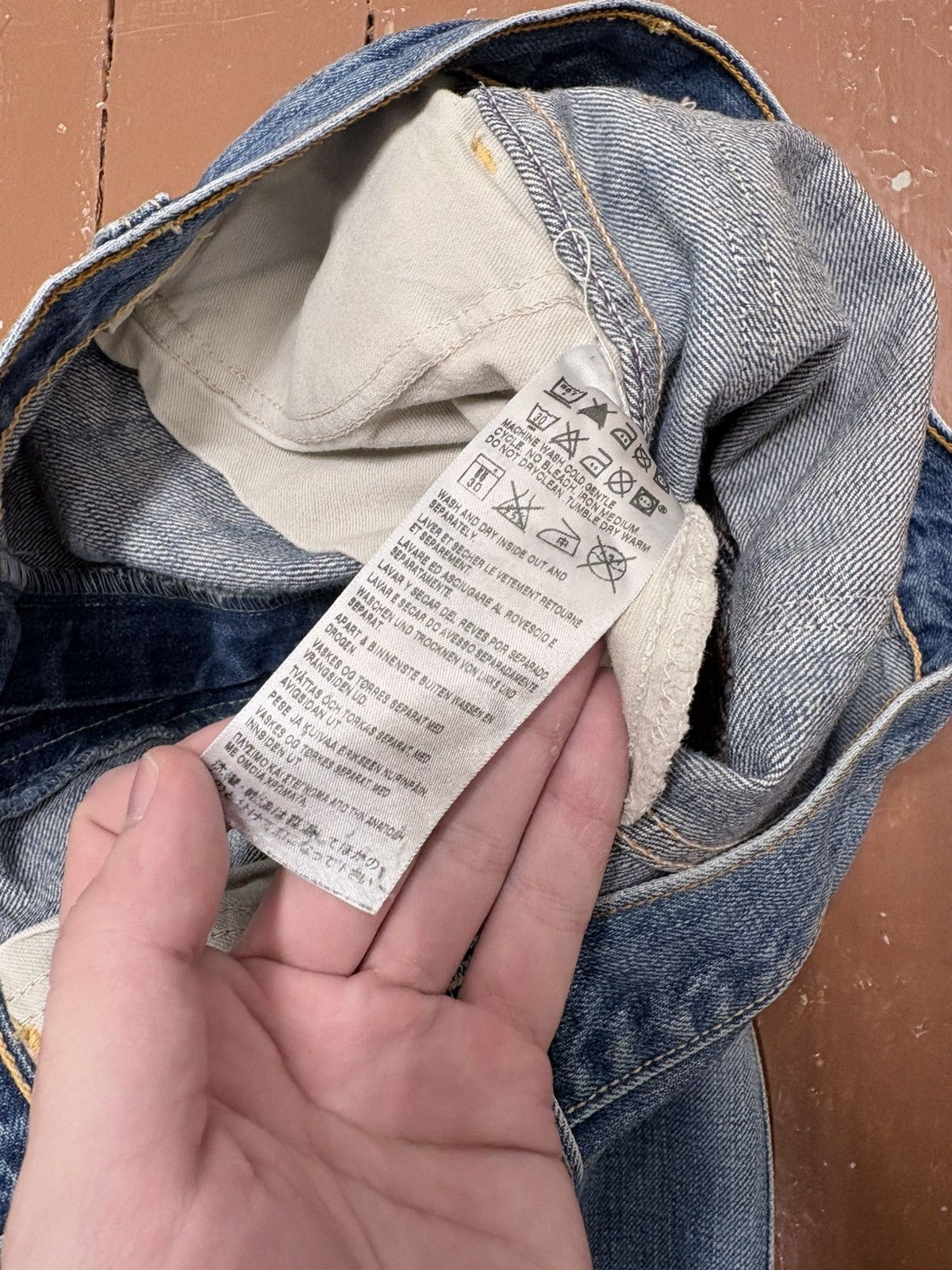 Levi's Vintage Clothing LVC Embroidered Orange Tabs Made In USA Size 28" / US 6 / IT 42 - 9 Thumbnail