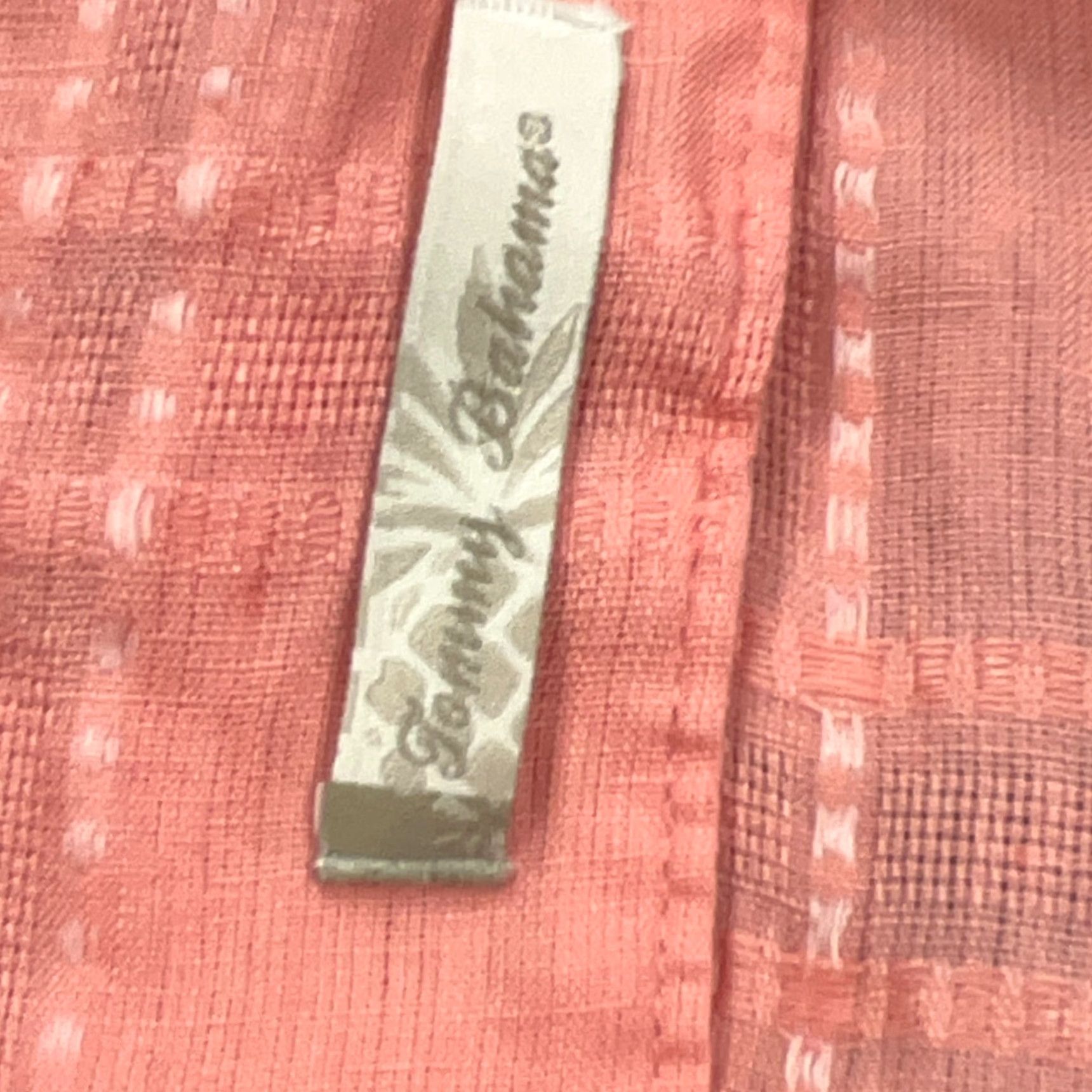 Tommy Bahama Tommy Bahama Linen Shirt Men Medium Pink Button Up Check Hawaiian Beach Adult Size US M / EU 48-50 / 2 - 3 Thumbnail