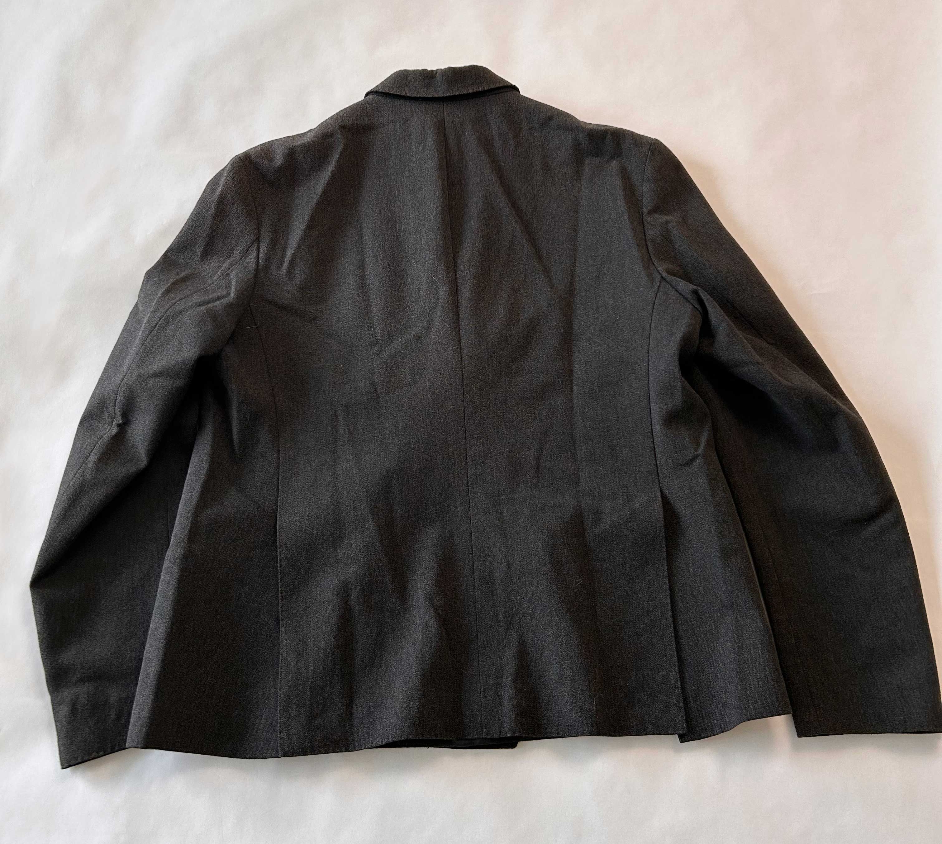 Acne Studios Anthracite wool combination double breasted blazer Size 50S - 2 Thumbnail