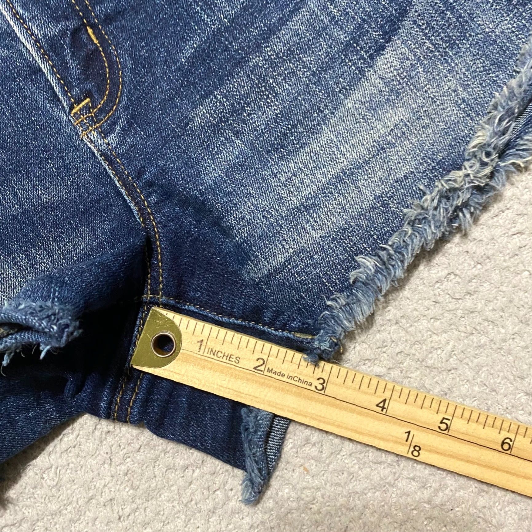 American Eagle Outfitters American Eagle Outfitters Womens 4 Jeans Shorts Blue Denim Distressed Dark Wash High Rise Stretch 5-Pocket Design Solid Color Casual Summer Size 27" / US 4 / IT 40 - 7 Thumbnail