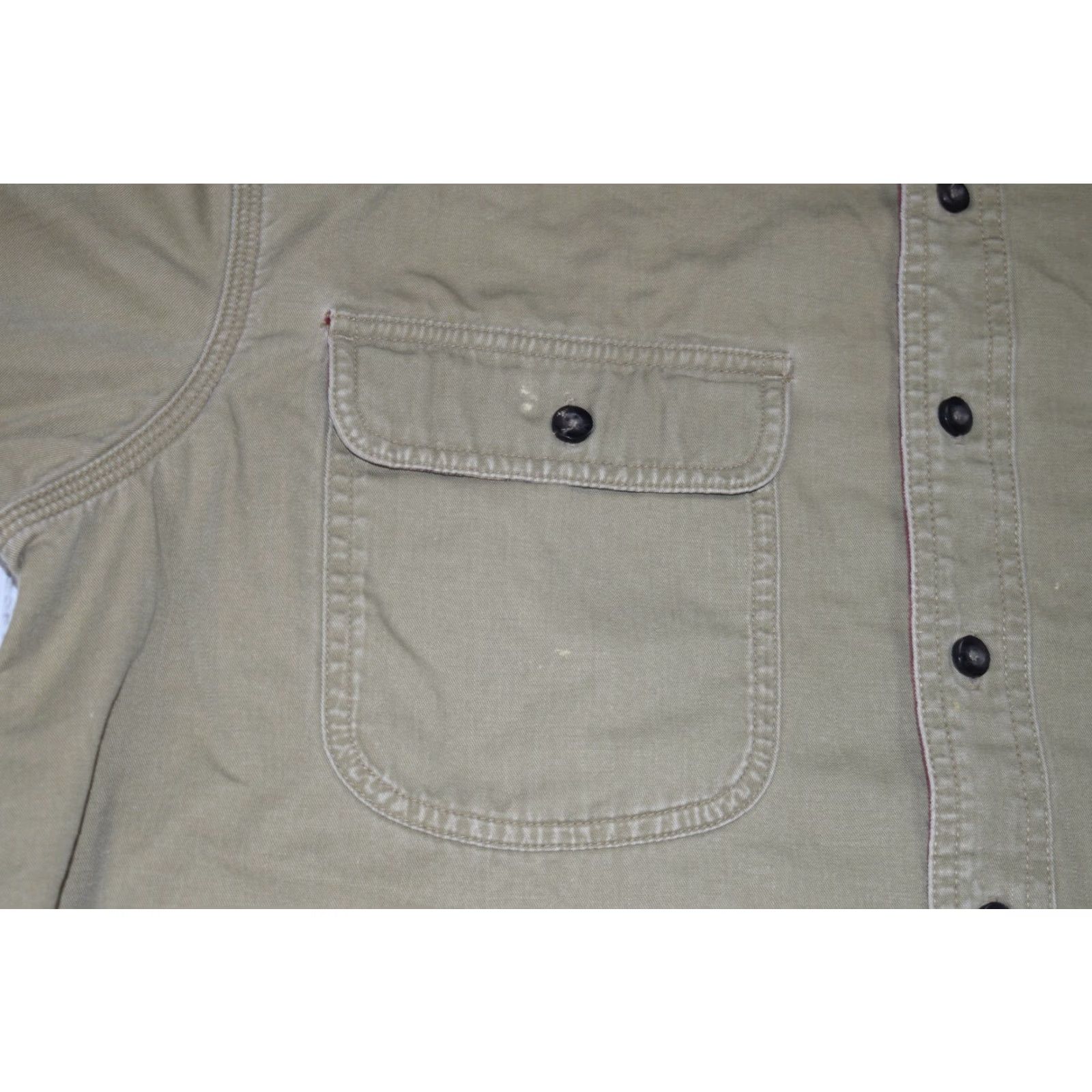 Vintage L.L. BEAN MENS FLANNEL LINED HURRICANE WORK SHIRT LT KHAKI BUTTON-UP BIG & TALL Size US L / EU 52-54 / 3 - 2 Thumbnail