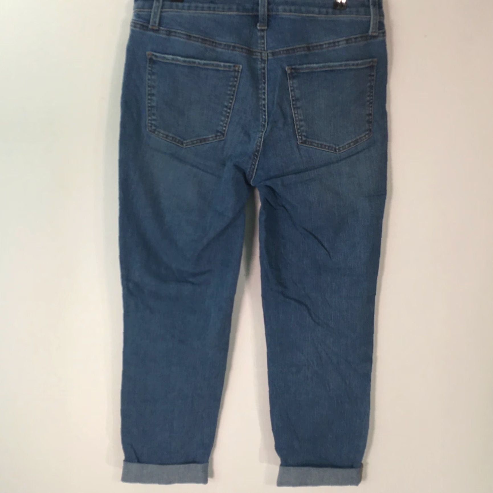 Talbots Talbots Jeans Flawless Slim Leg Cuffed Blue Ankle Capri Denim Womens 6 32x24 Size 28" / US 6 / IT 42 - 2 Thumbnail