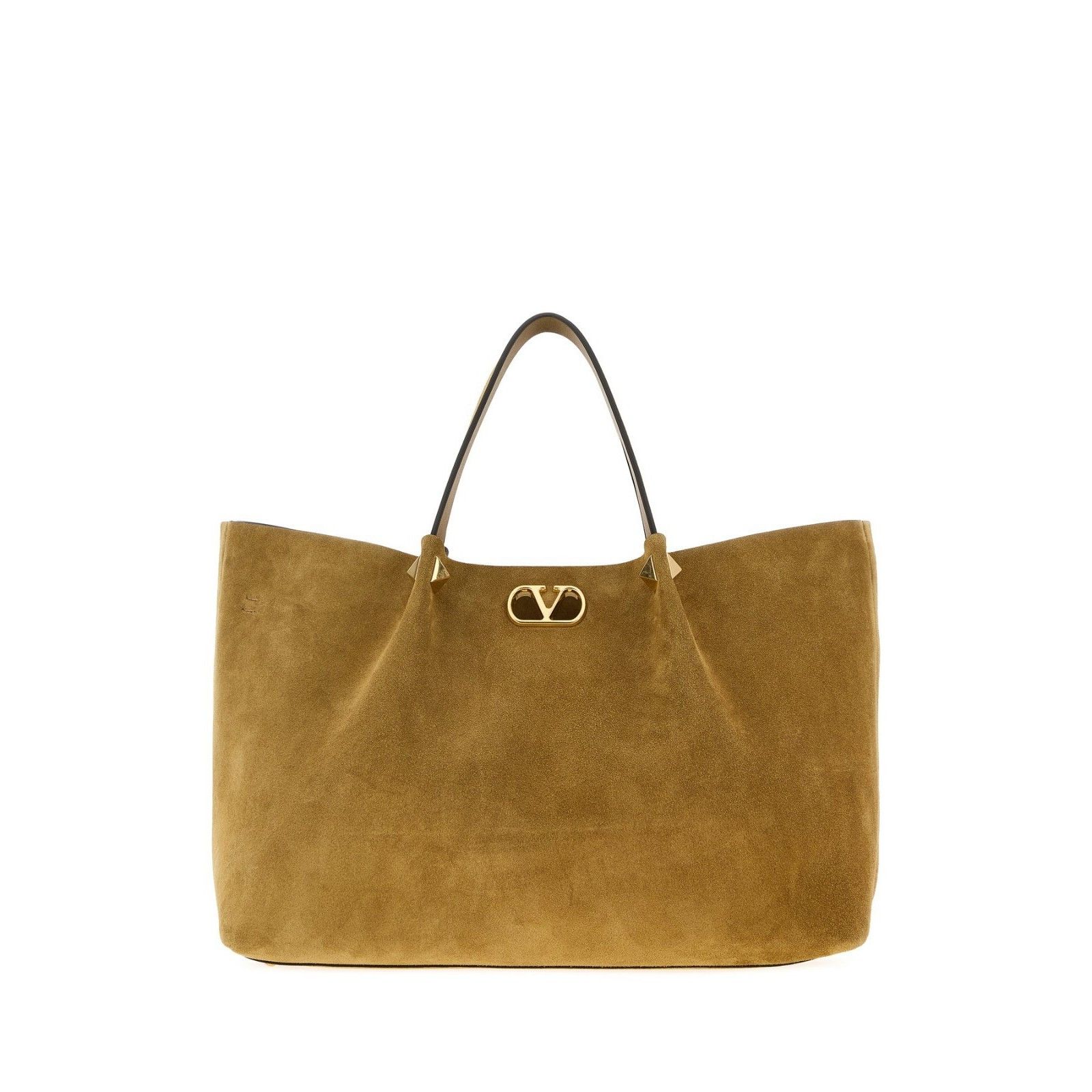 Valentino VALENTINO GARAVANI Rockstud Beige Suede Tote Bag New & Authe Size ONE SIZE - 1 Thumbnail