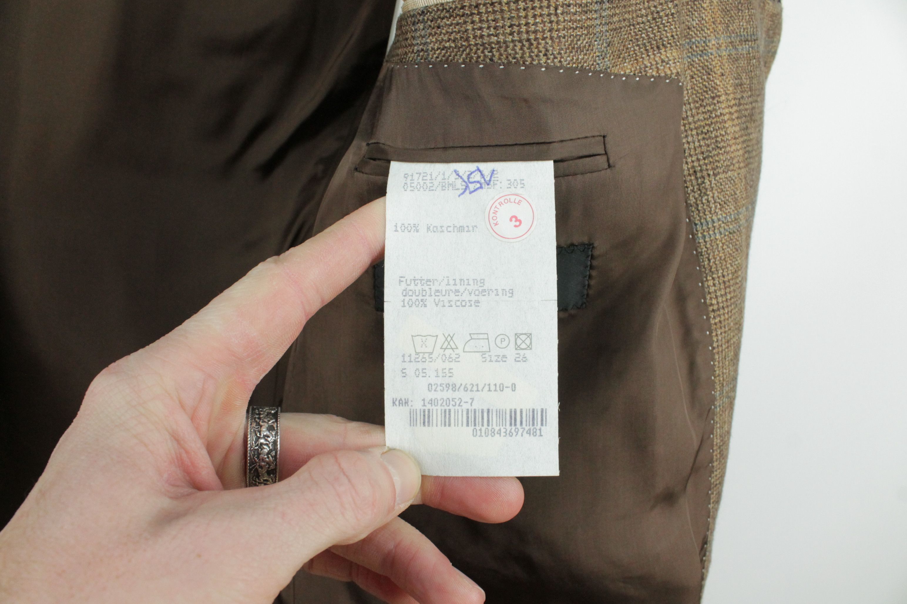 Baumler Baumler Pure Cashmere 3BTN Check Blazer Jacket Men's Size US L / EU 52-54 / 3 - 10 Thumbnail