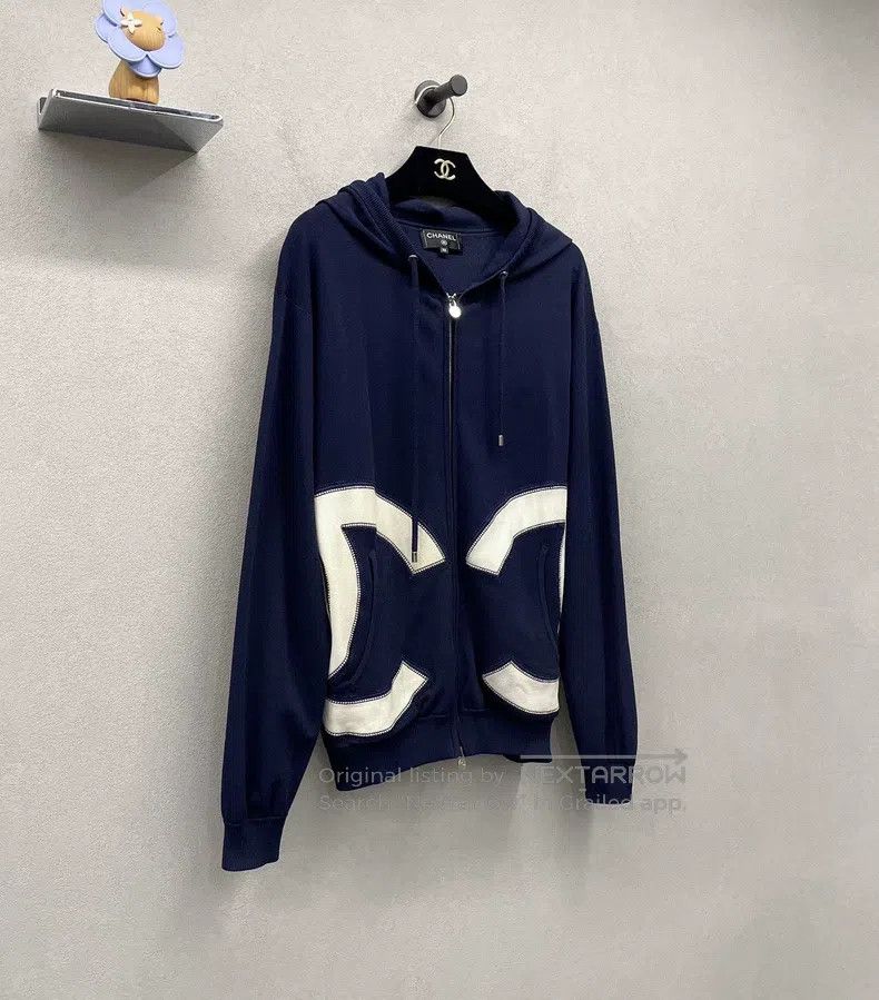 Chanel Chanel Dark blue double c big logo jacket Size XS / US 0-2 / IT 36-38 - 3 Thumbnail