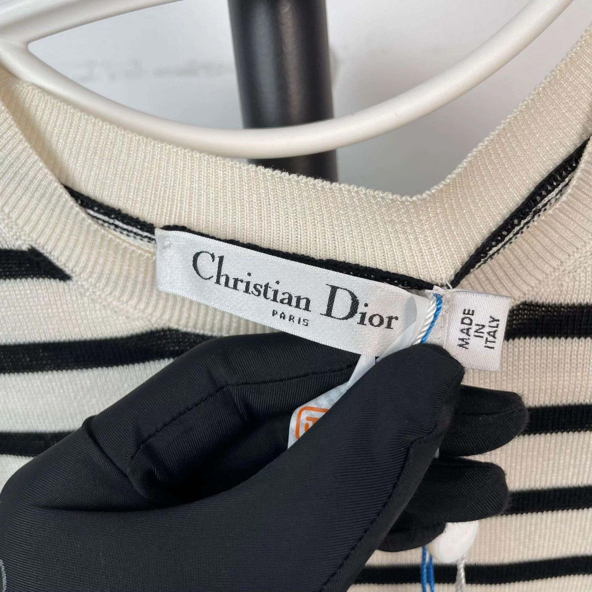 Dior Dior Stripe Knit Short Sleeve 36 Colorblocked Size XS / US 0-2 / IT 36-38 - 5 Thumbnail