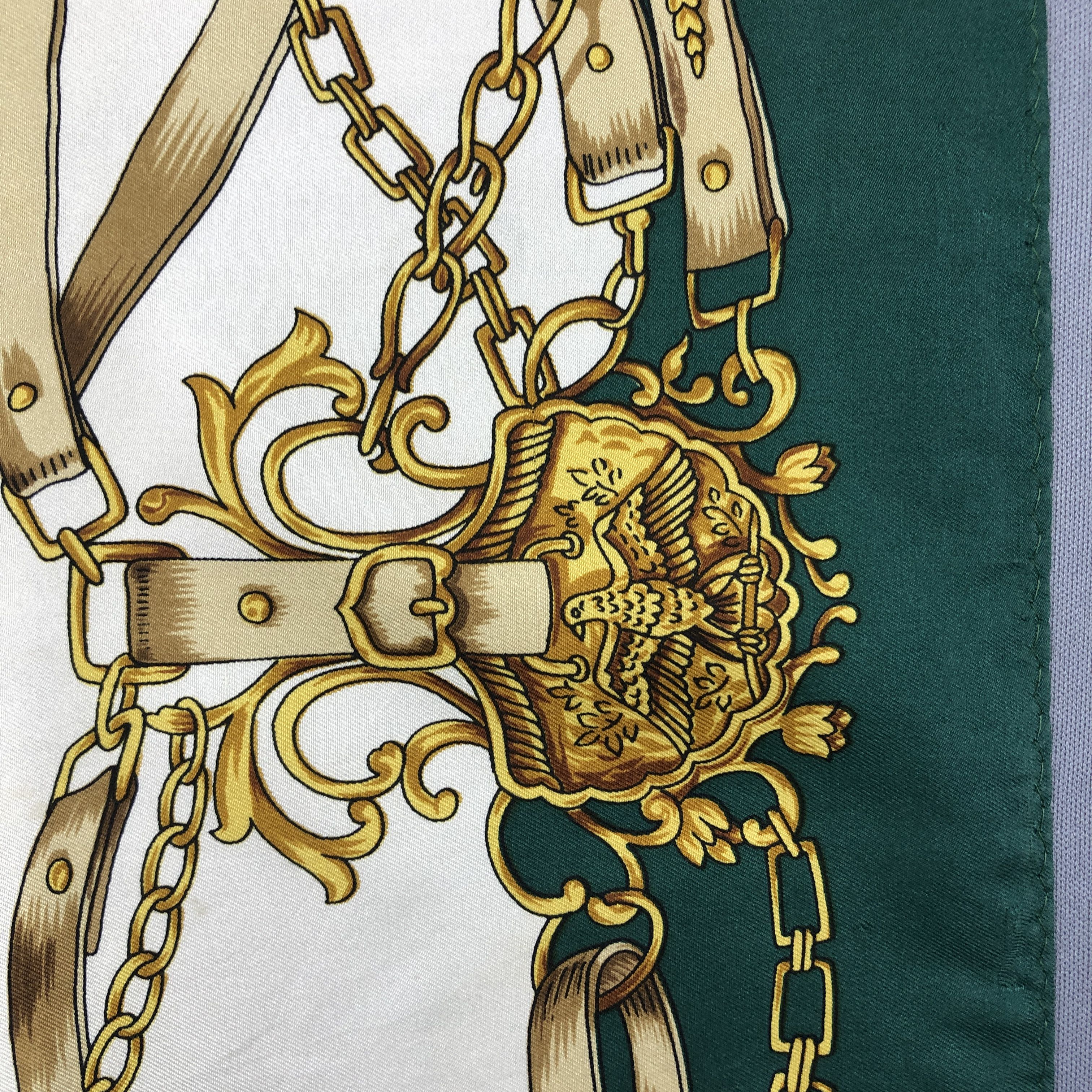 Japanese Brand Vintage Crown Ornate SILK Scarf Twill Stole Wraps Scarves Size ONE SIZE - 5 Thumbnail