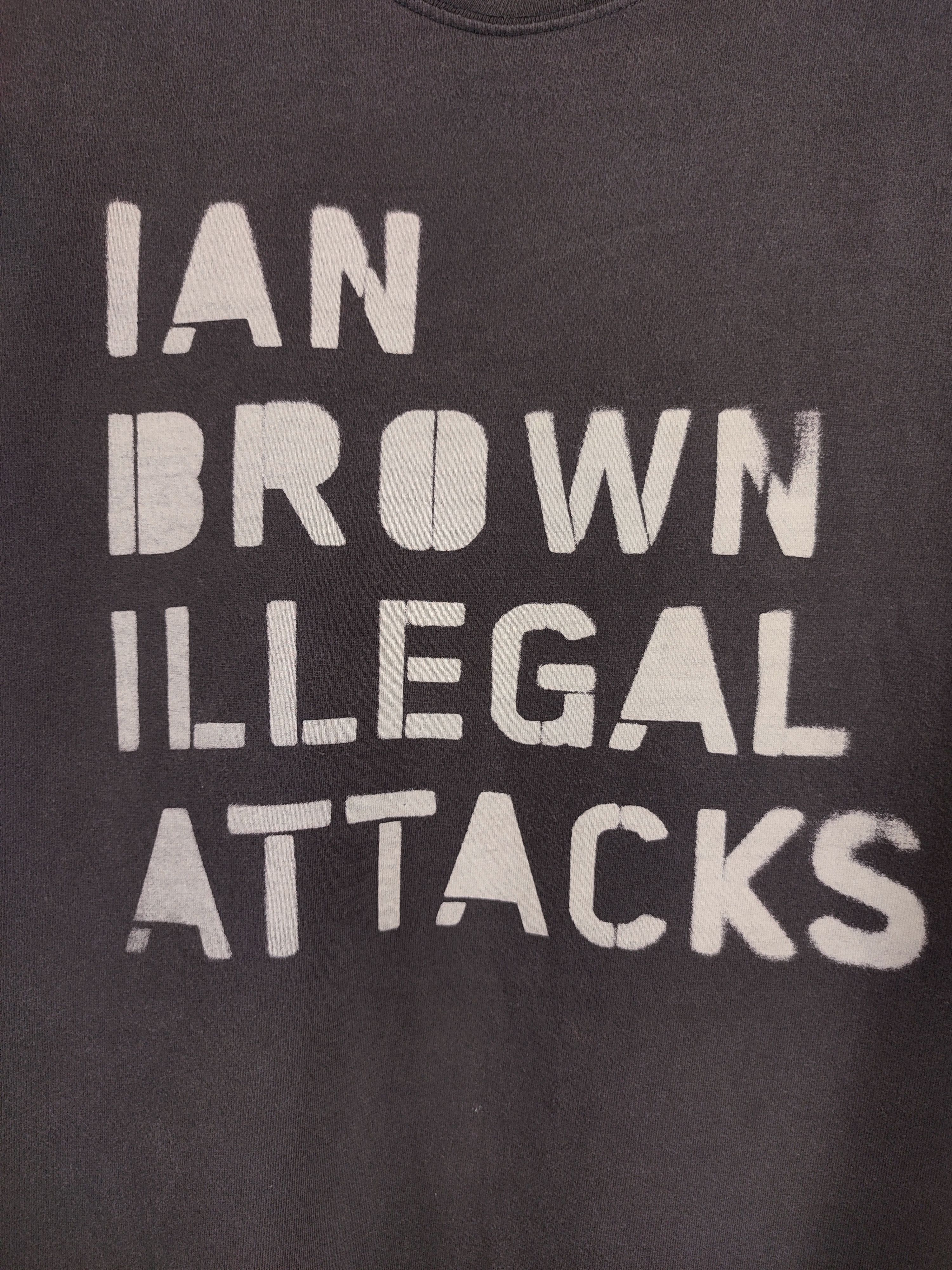 Band Tees Ian Brown Illegal Attacks Vintage The Stone Roses T-shirt Size US L / EU 52-54 / 3 - 6 Thumbnail