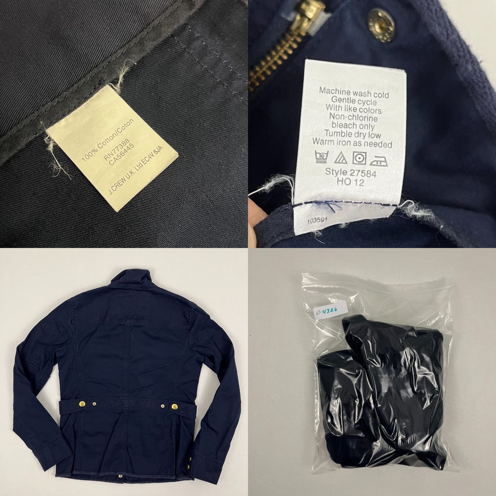 J.Crew J Crew Jacket Womens XS Navy Blue Relaxed Utility Barn Roll Cuff Size XS / US 0-2 / IT 36-38 - 8 Thumbnail