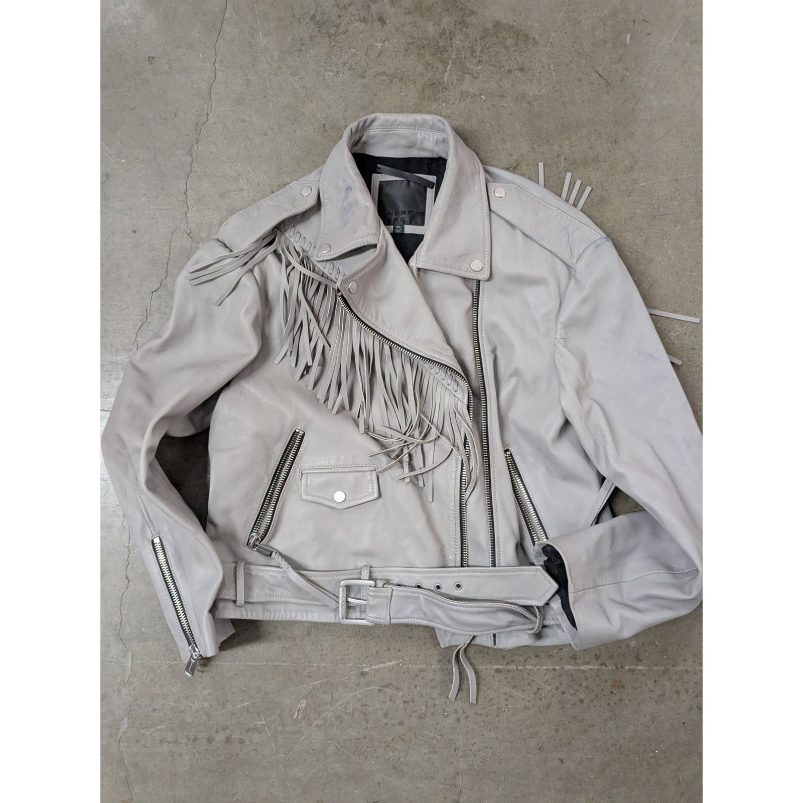 Andrew Marc Andrew Marc - Zariah/ XL /Fringe Genuine Leather Moto Jacket Size XL / US 12-14 / IT 48-50 - 2 Thumbnail