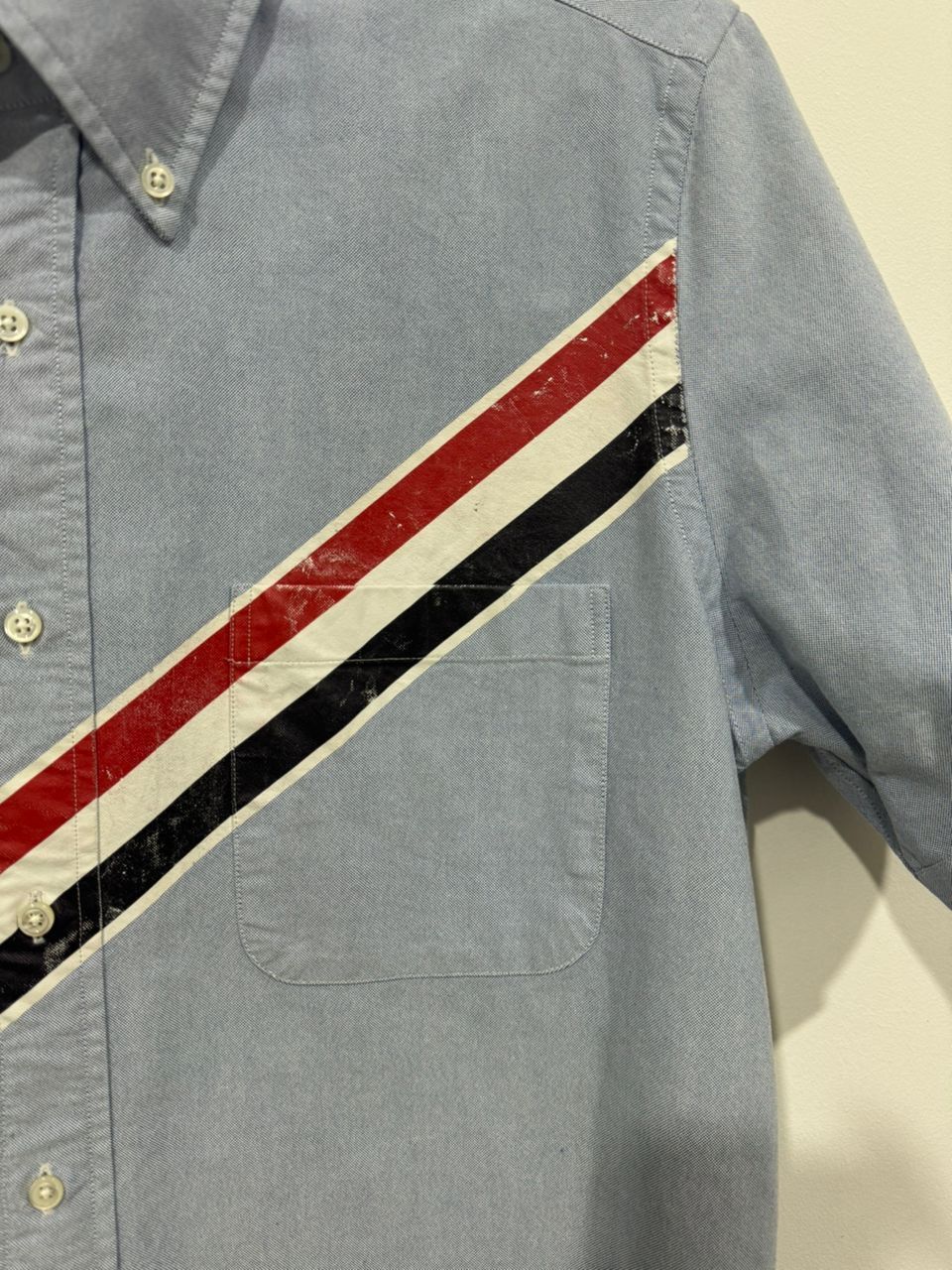 Thom Browne Thom Browne Diagonal Stripe Oxford Shirt Size US M / EU 48-50 / 2 - 12 Thumbnail