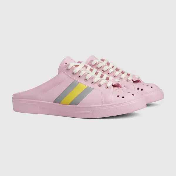Gucci o1s1wg110325 Women's Ace Mules in Pink Size US 11 / IT 41 - 2 Thumbnail