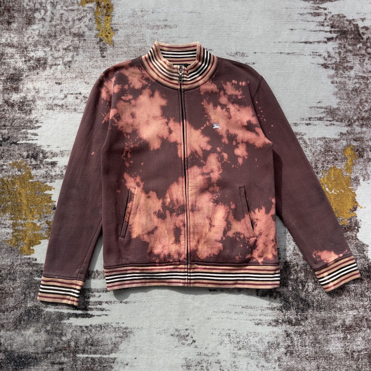 Burberry VINTAGE BURBERRY CUSTOM-MADE BLEACHED ZIP JACKET RARE Size US S / EU 44-46 / 1 - 2 Thumbnail