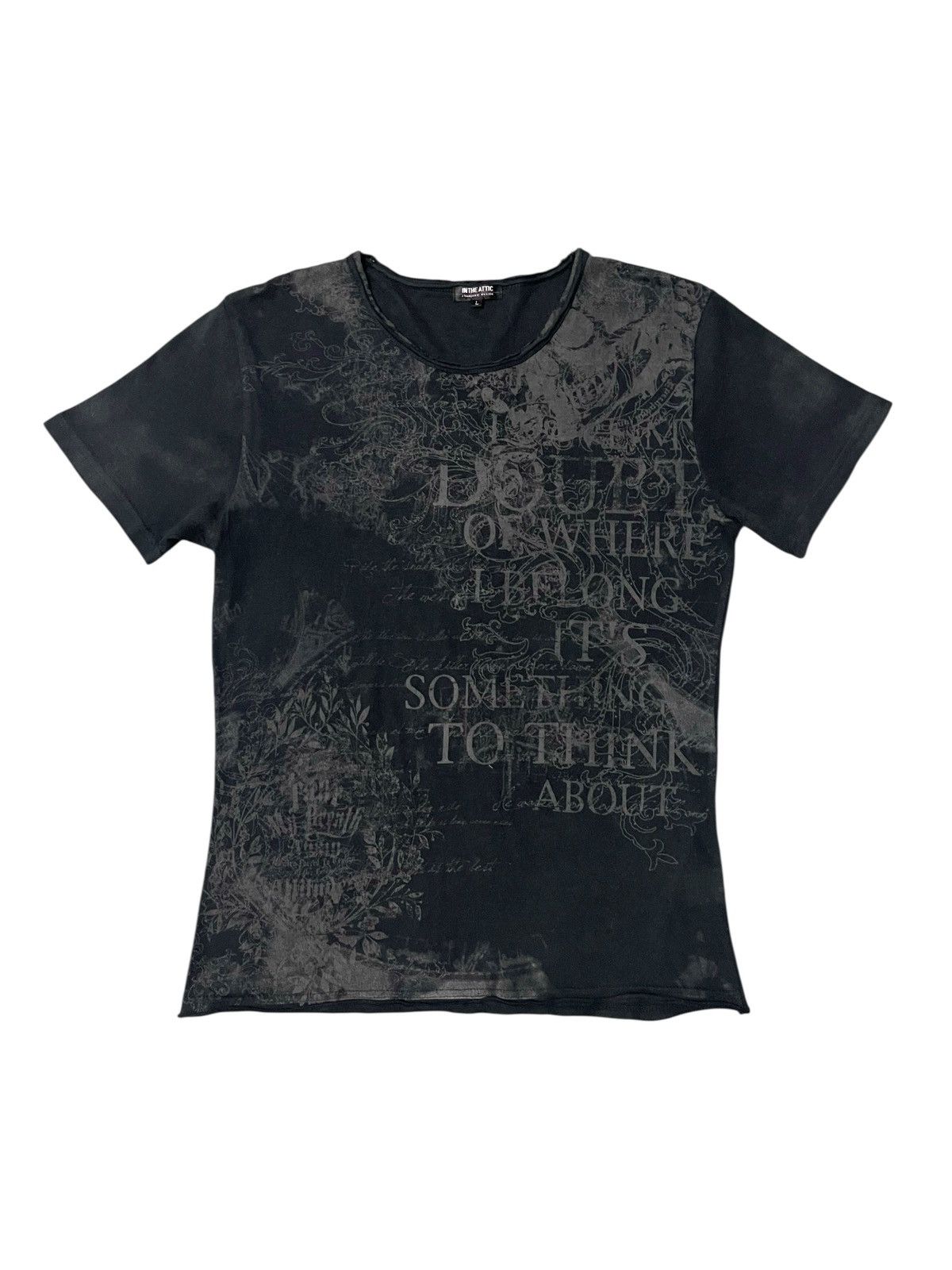 In The Attic IN THE ATTIC Changeabi Design Faded Style Punk Poem Tshirt Size US L / EU 52-54 / 3 - 2 Thumbnail