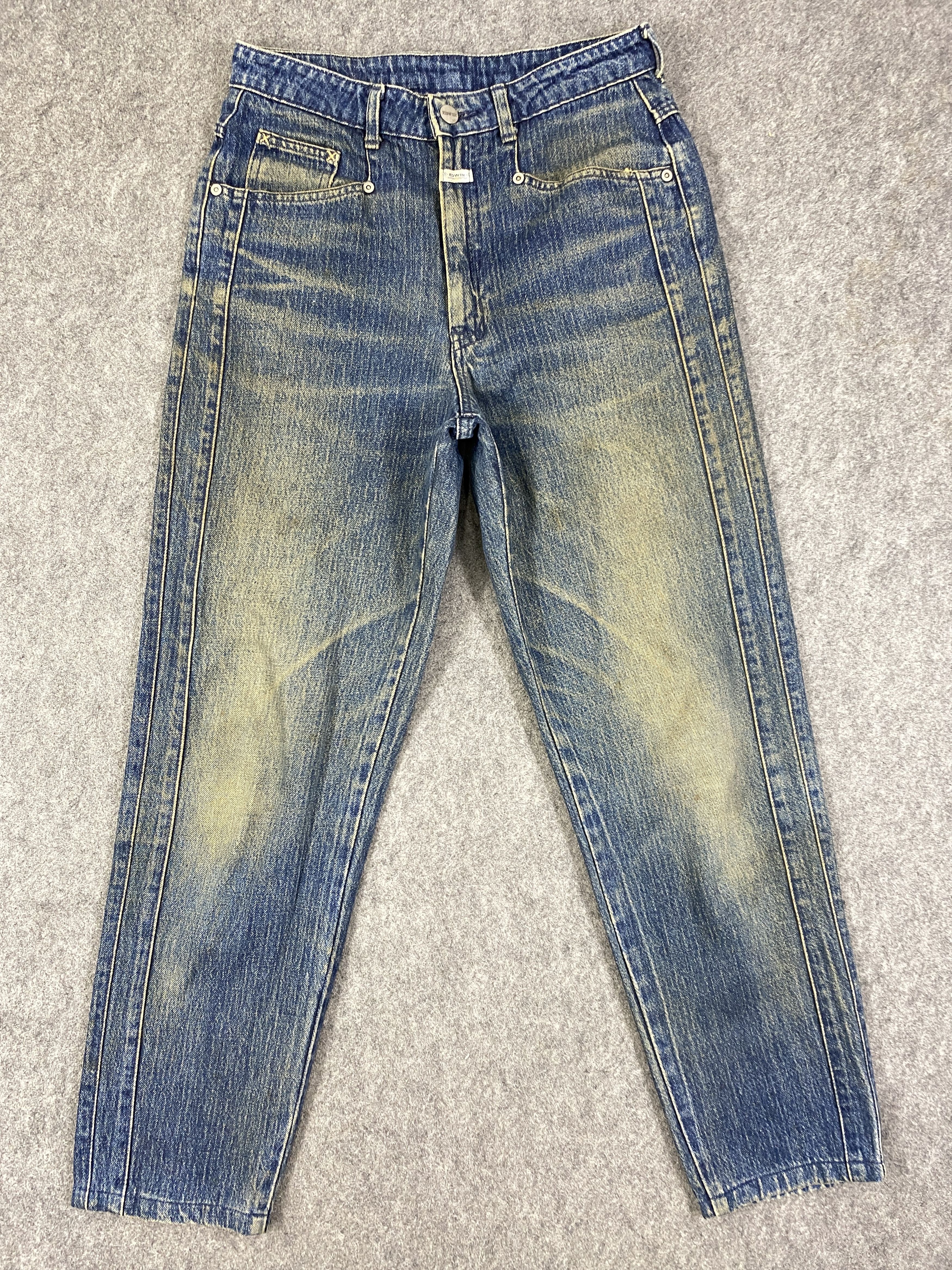 Japanese Brand Dirty Blue Vintage Edwin Jeans 29x27 Denim- JN3317 Size US 29 - 1 Thumbnail
