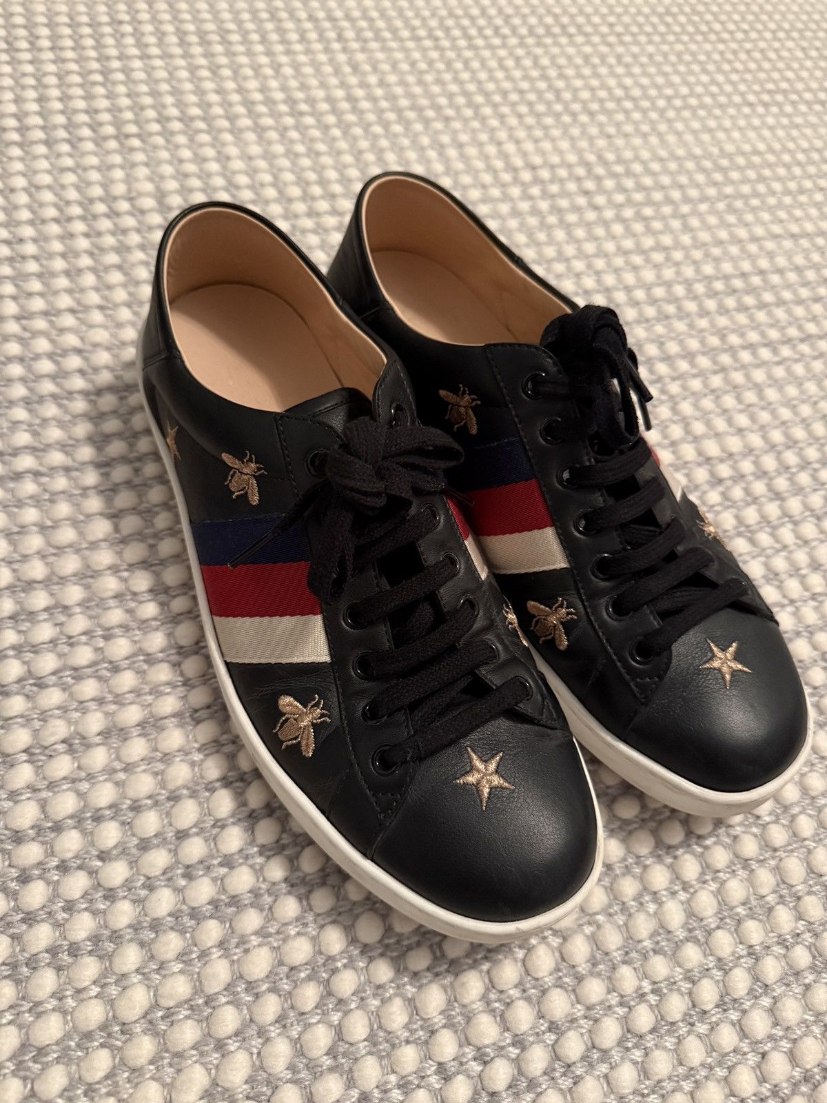 Gucci embroidered ace sneakers