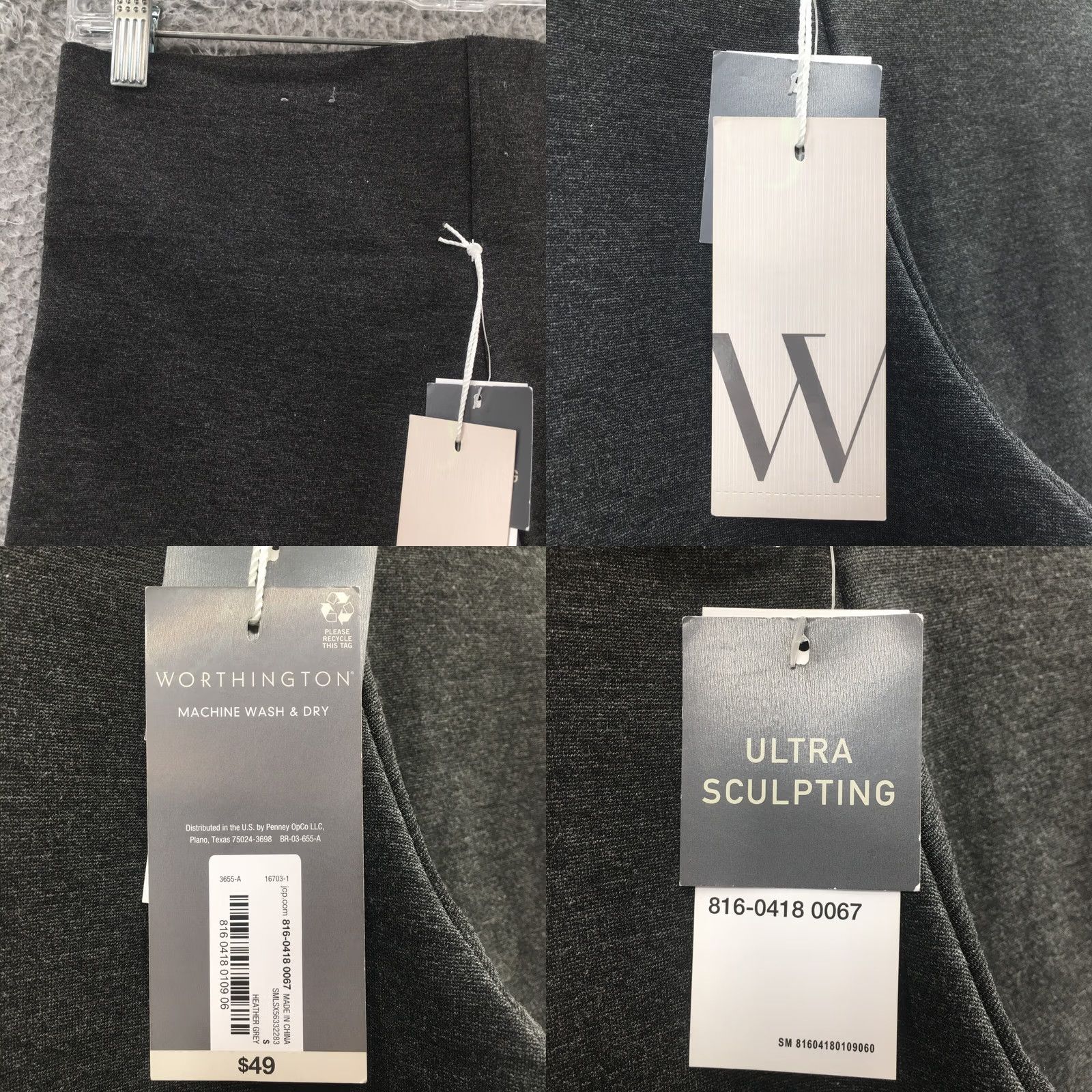 Worthington Worthington Ultra Sculpting Flare Pants Womens S Gray Pull On NEW Pants Size 28" / US 6 / IT 42 - 9 Thumbnail