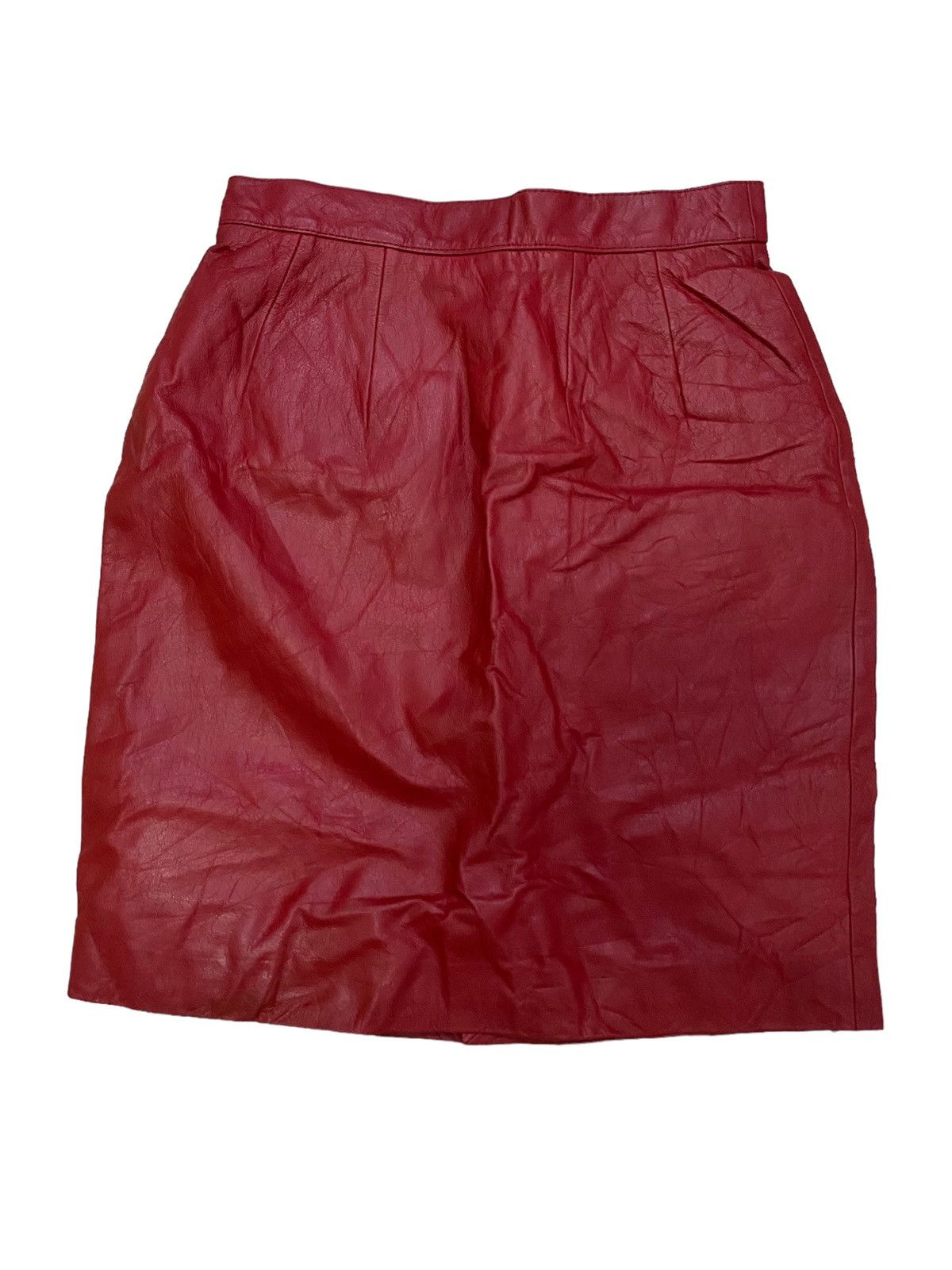 Leather × Michiko Koshino London Vintage Michiko London Tokyo Leather Skirt Size 25" / US 0 / IT 36 - 3 Thumbnail