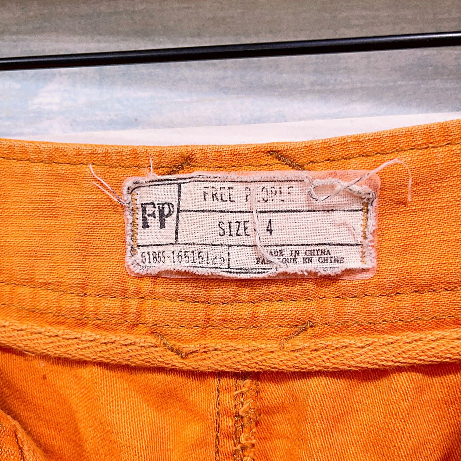 Free People Free People 3" Cut Off Utility Mini Shorts Orange Mid Rise 4 Size 27" / US 4 / IT 40 - 4 Thumbnail