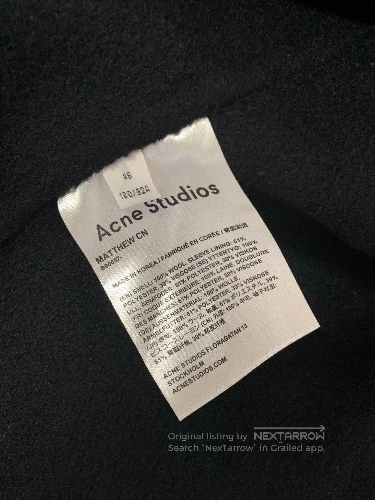 Acne Studios Acne Studios Pure Wool Coat. Size US S / EU 44-46 / 1 - 5 Thumbnail