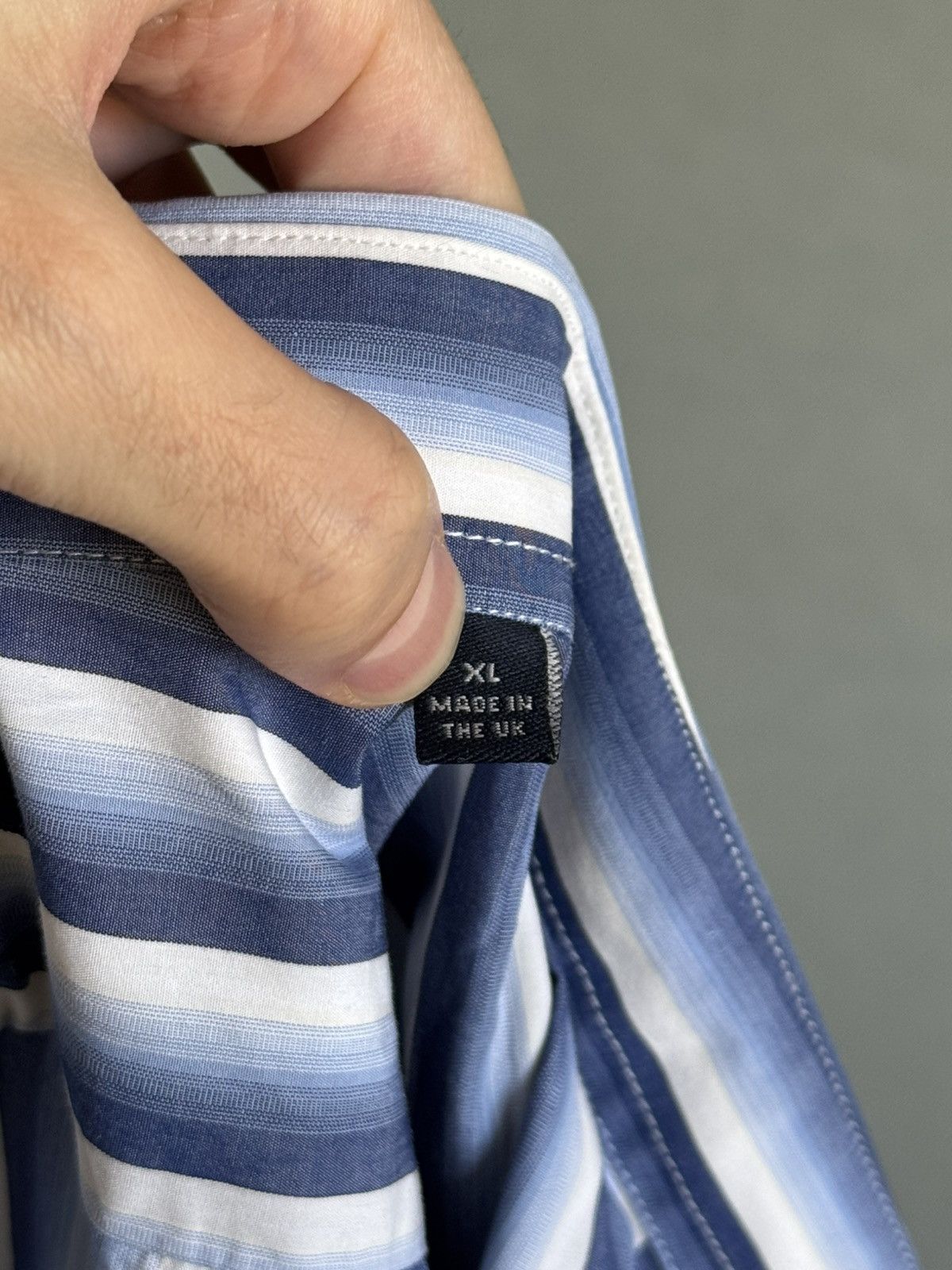Burberry Burberry made in UK stripped shirt Size US XL / EU 56 / 4 - 10 Thumbnail