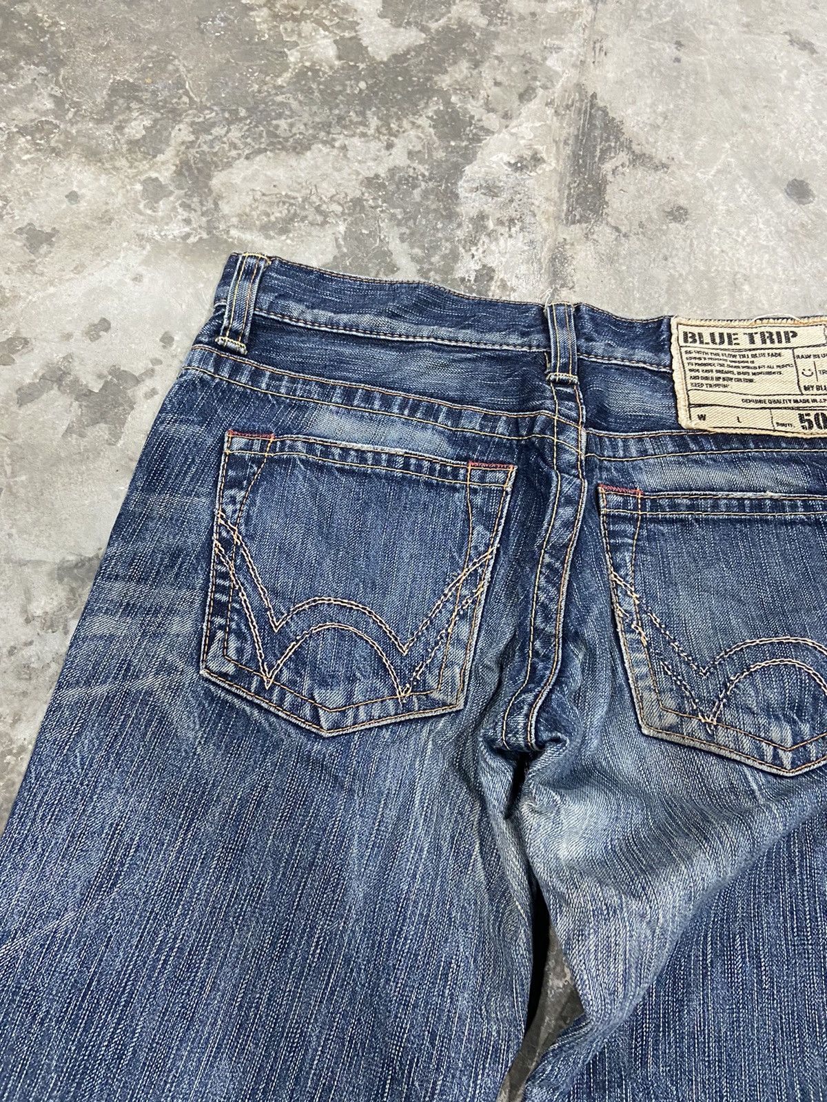 Edwin × Other ❤️‍🔥SEND OFFER ❤️‍🔥Edwin Blue Trip Flare Jeans Grazy Design Size 30" / US 8 / IT 44 - 9 Thumbnail