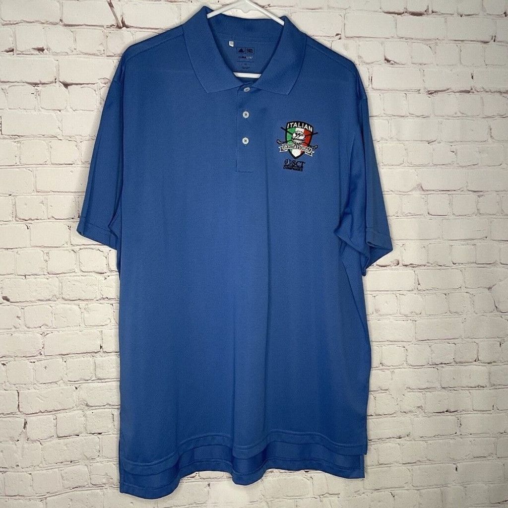 Adidas NWOT Adidas ClimaLite Logo Short Slv. Golf Polo Shirt Men XL Size US XL / EU 56 / 4 - 1 Thumbnail