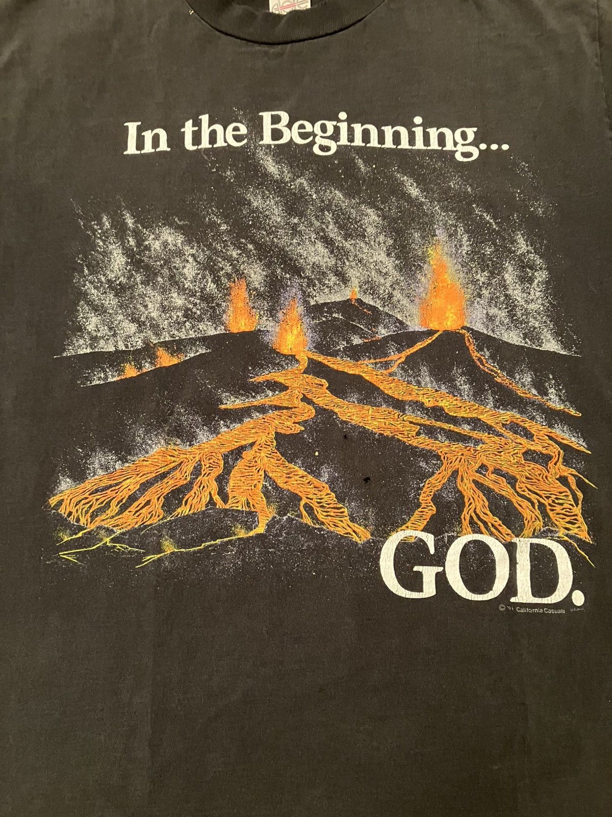Other 1991 California Casuals ‘In The Beginning… God’ Volcanic tee Size US L / EU 52-54 / 3 - 2 Thumbnail