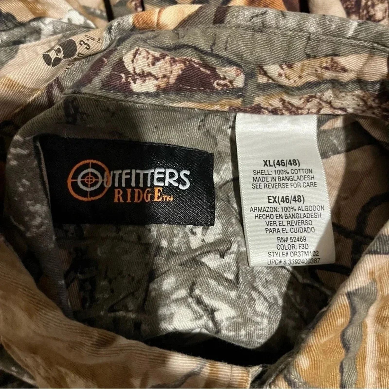 Other Outfitters Ridge Hunting Shirt Mens Size XL Long Sleeve Size US XL / EU 56 / 4 - 5 Thumbnail