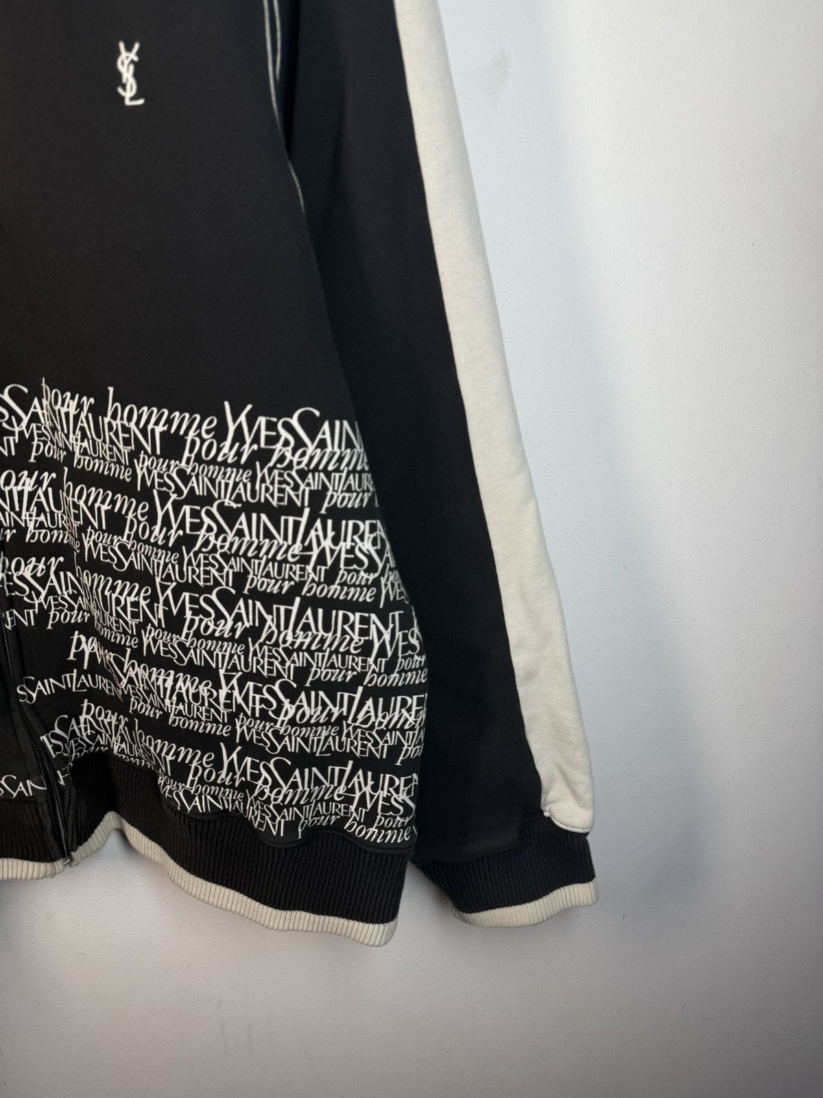 Yves Saint Laurent Black YSL Sweatshirt Zip Multilogo YSL Sweater YSL Jacket Size US XL / EU 56 / 4 - 16 Thumbnail