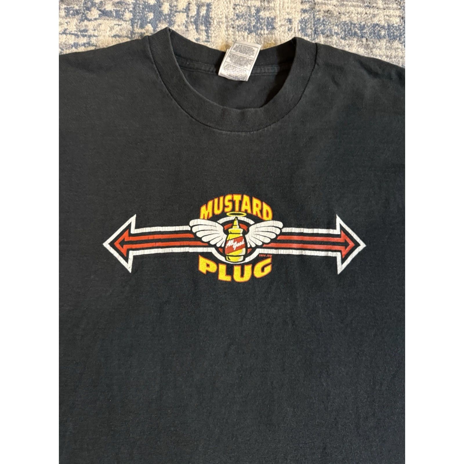 Fruit Of The Loom VINTAGE 1996 Mustard Plug Evildoers Beware! T Shirt XL Michigan Ska Punk Band Logo Graphic Print Crew Neck Short Sleeve Men Cotton Black Size US XL / EU 56 / 4 - 2 Thumbnail