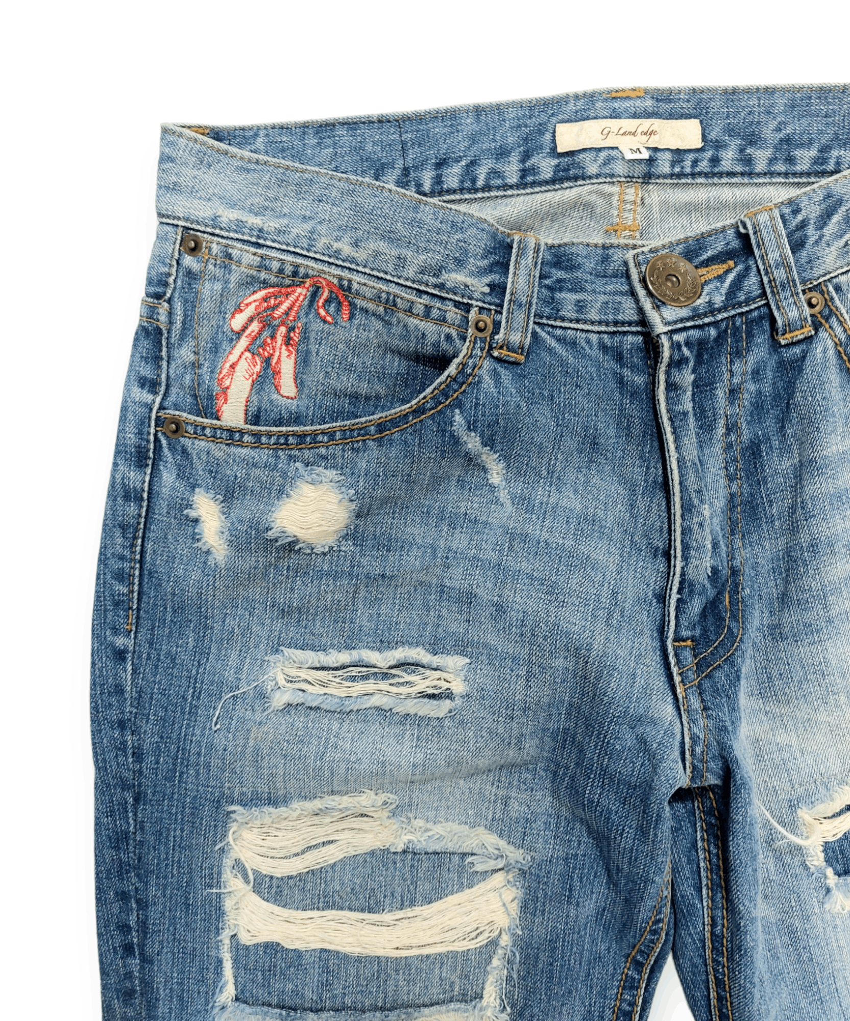 Other G-Land Edge Ripped Kurt Cobain Style Denim Size US 30 / EU 46 - 9 Thumbnail