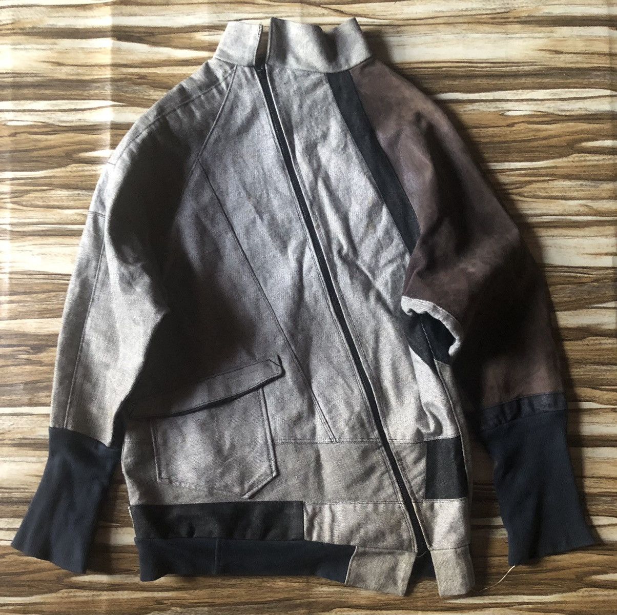 Japanese Brand Custom Asymmetrical Reworked Multi-Paneled Denim KOZABURO Size US M / EU 48-50 / 2 - 2 Thumbnail