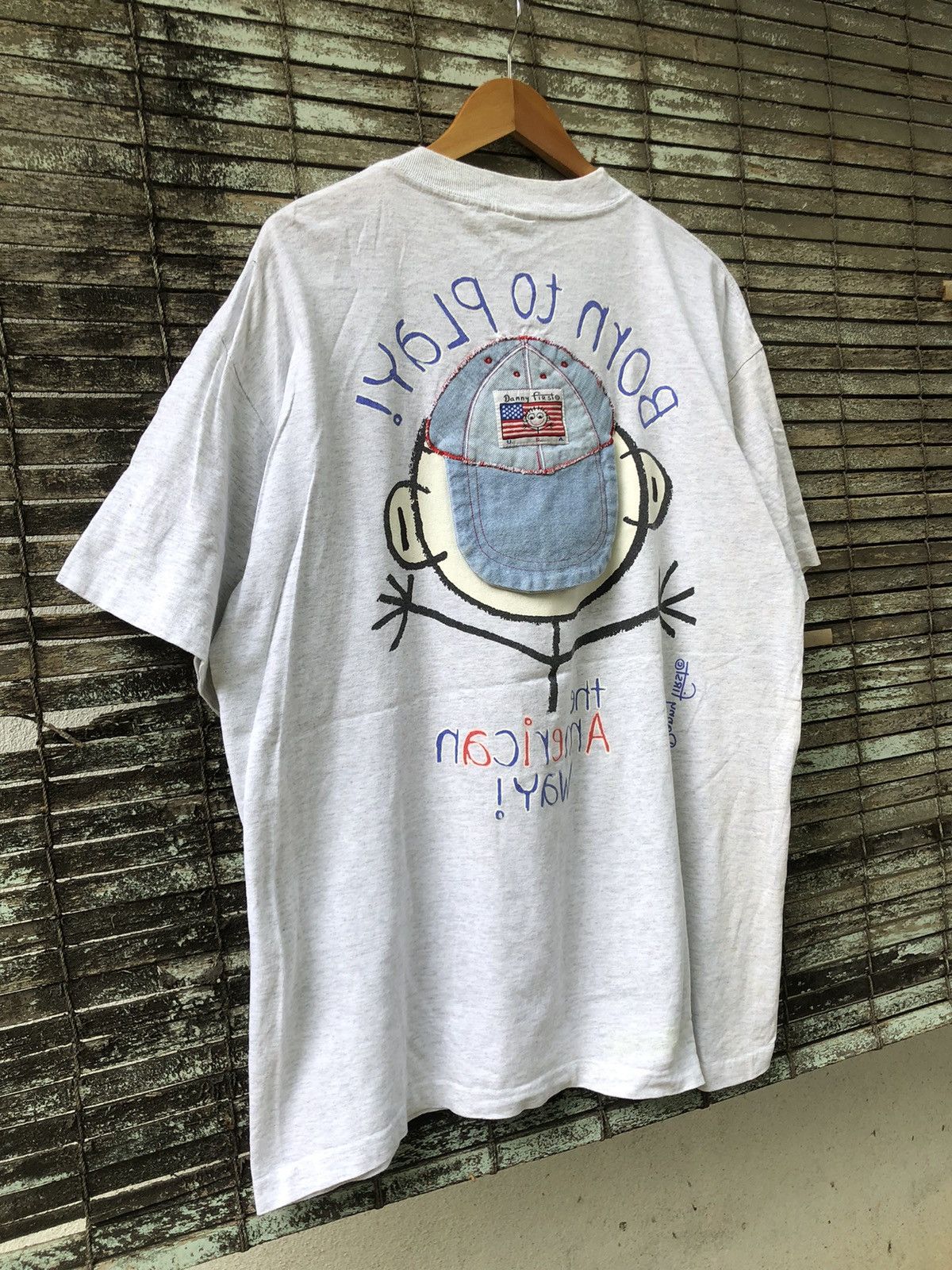 Vintage Vintage 90s Danny First Mirror Cap Jeans Design Tee Size US XL / EU 56 / 4 - 15 Thumbnail