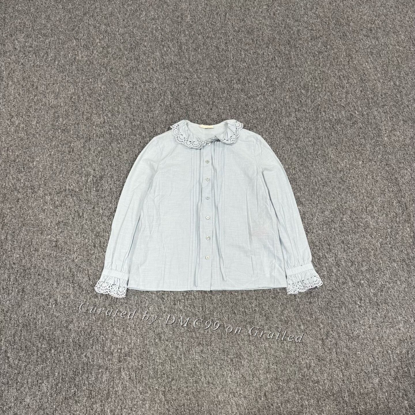 Celine Celine Bow Ruffle Embroidery Cotton Long Sleeve Shirt Size XS / US 0-2 / IT 36-38 - 1 Thumbnail