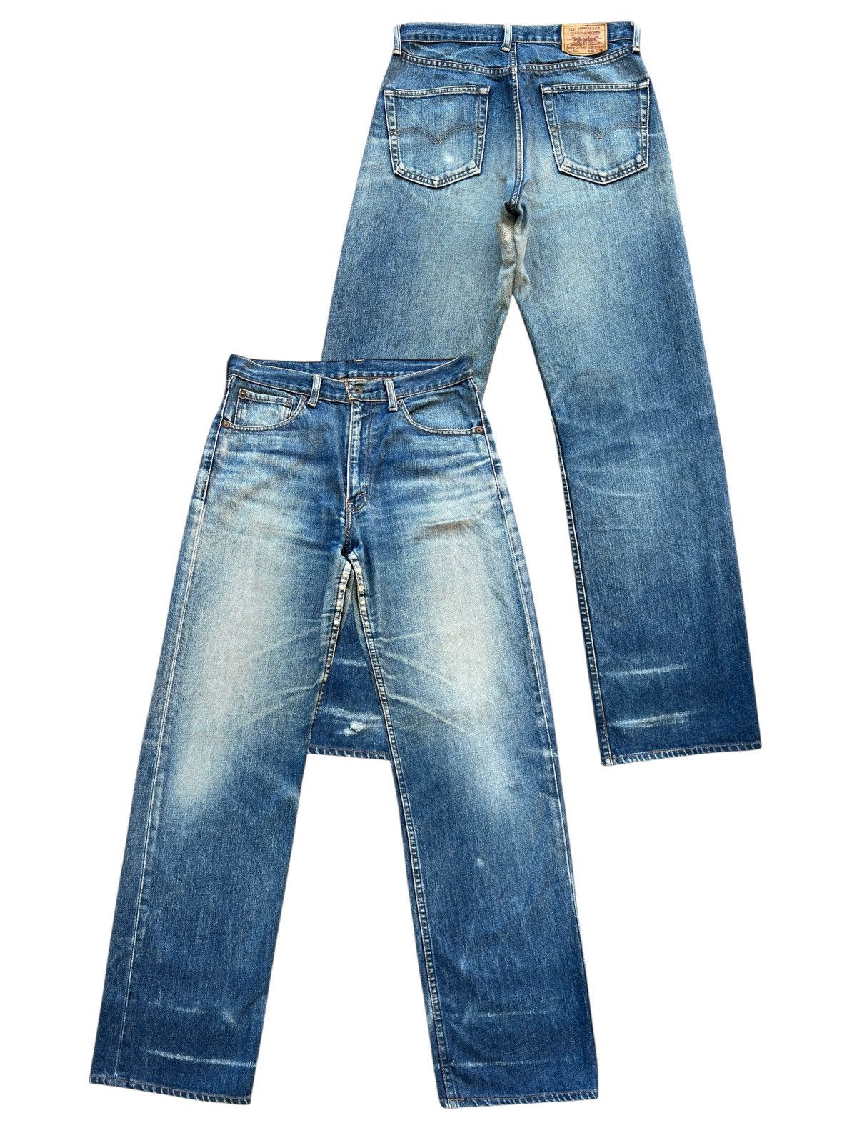 00s LEVI’S 504 baggy wide denim pants Vintage Levis 504 Baggy Wide Distressed Denim Jeans