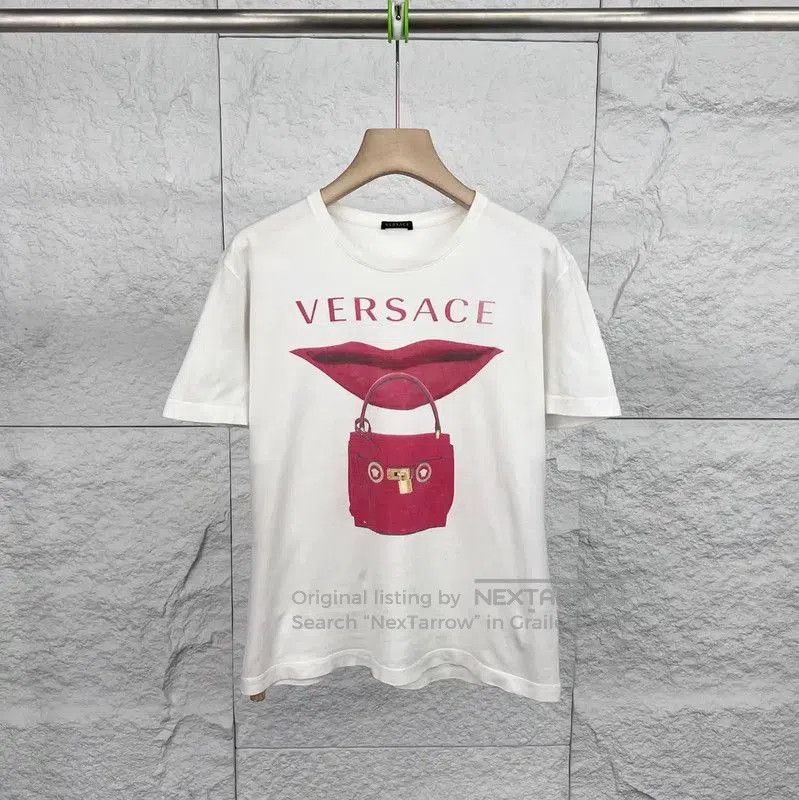 Versace Women's White Cotton T-Shirt .