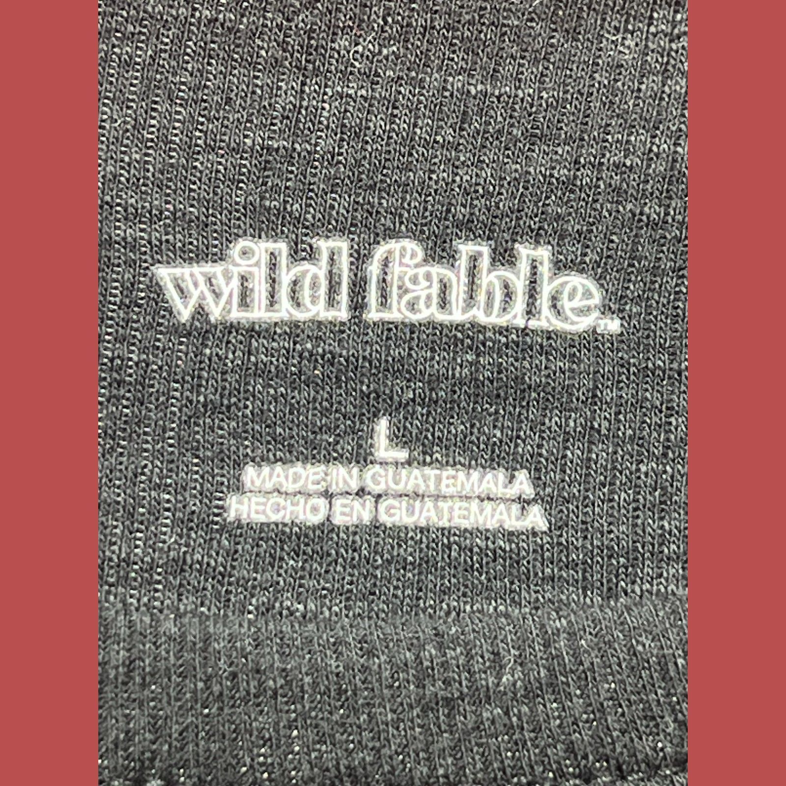 Other Wild Fable - Women's Long Sleeve Crew Neck T-Shirt - Black - Size L / US 10 / IT 46 - 10 Thumbnail